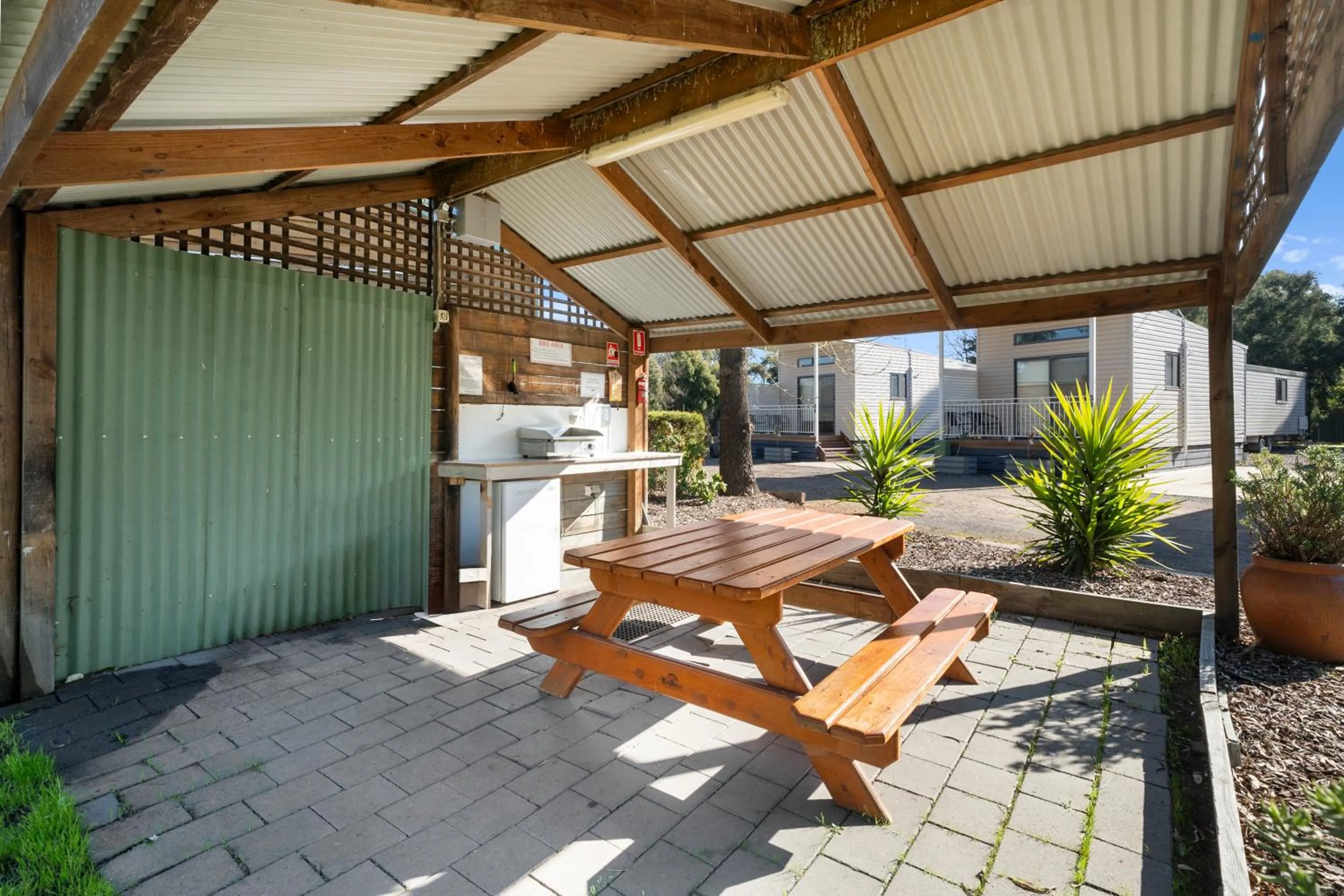BBQ facilities in Shepparton Holiday Park and Village