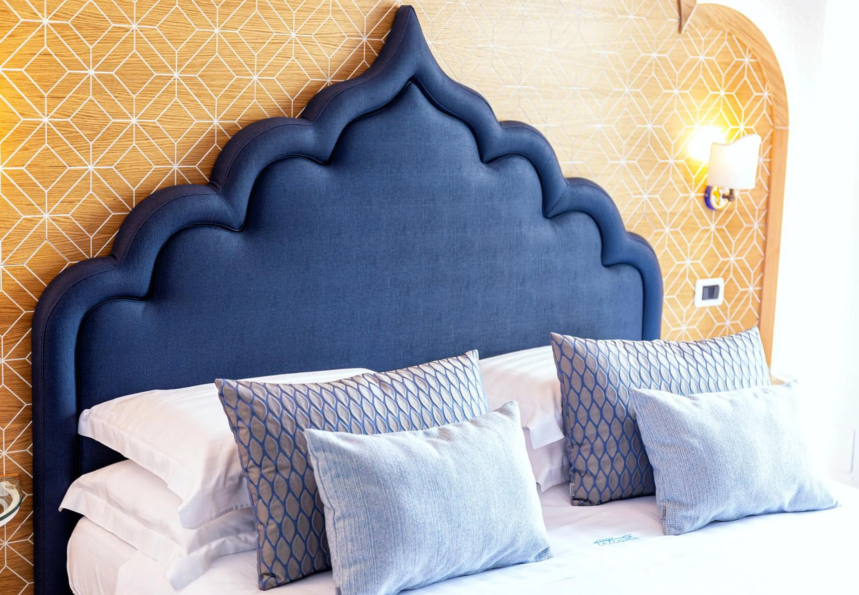 View (from property/room), Bed in Hotel Terme Tritone Resort & Spa