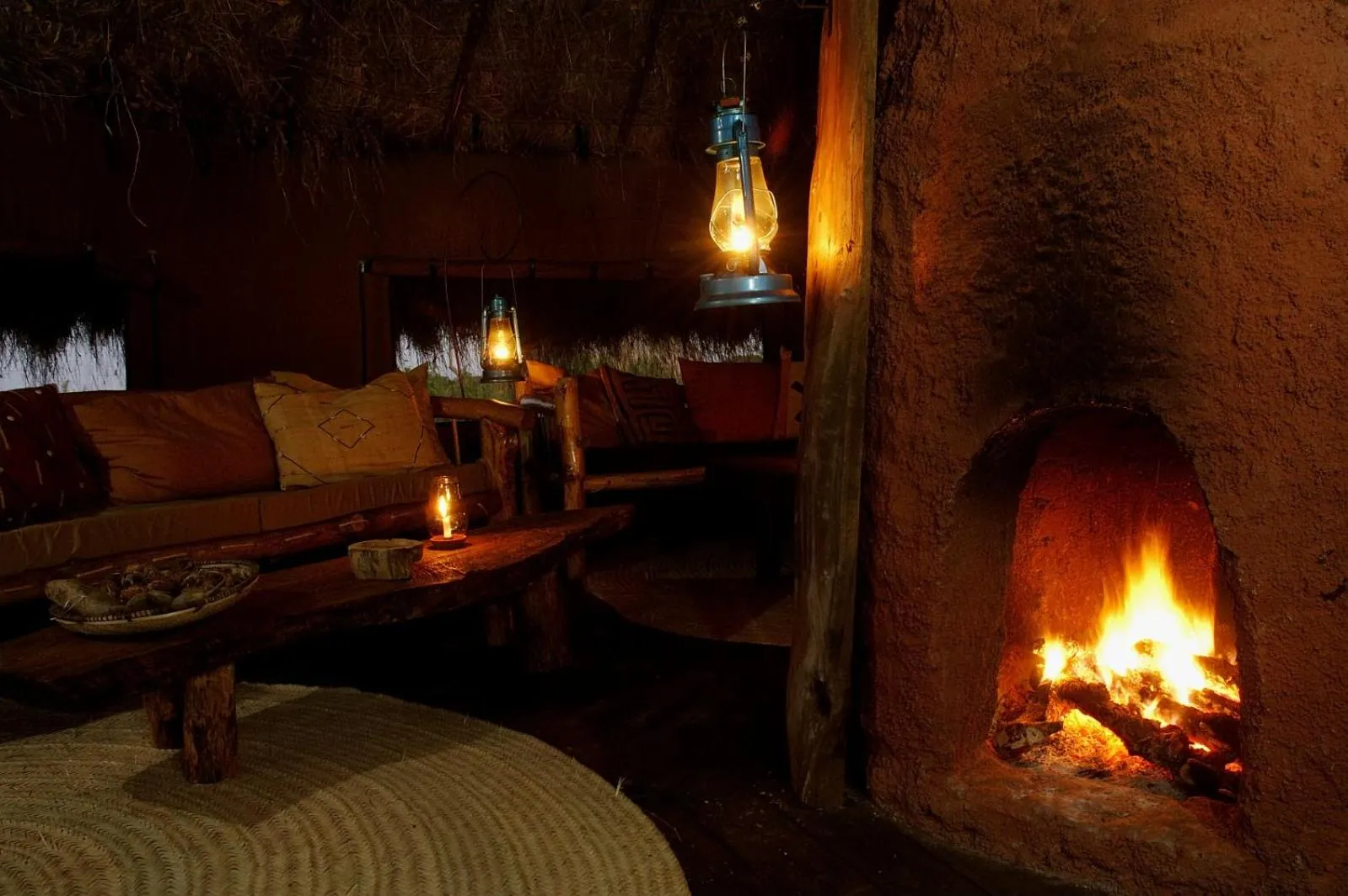 Seating area in Crater Forest Tented Lodge