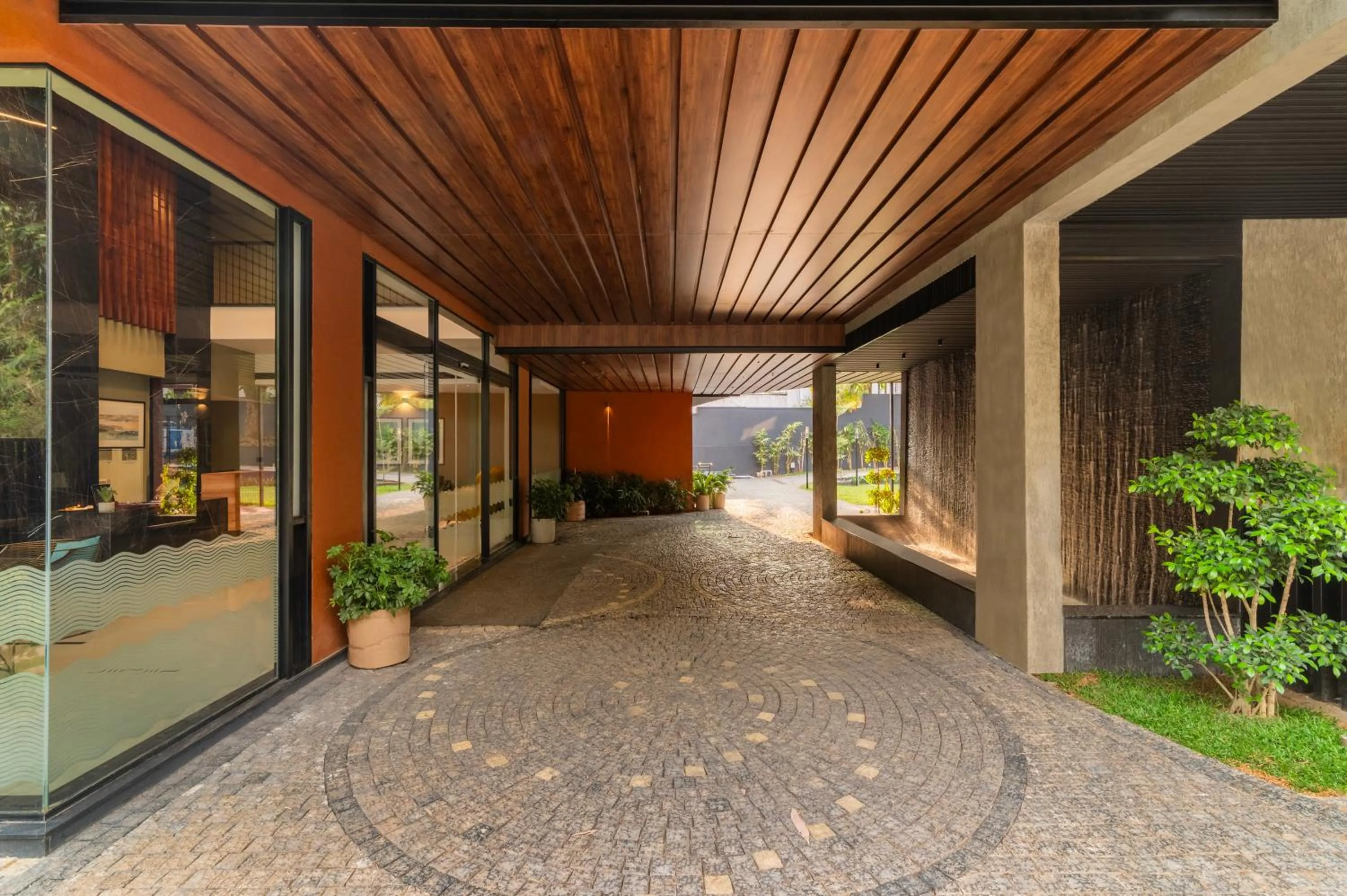 Facade/entrance in Sterling Athirappilly