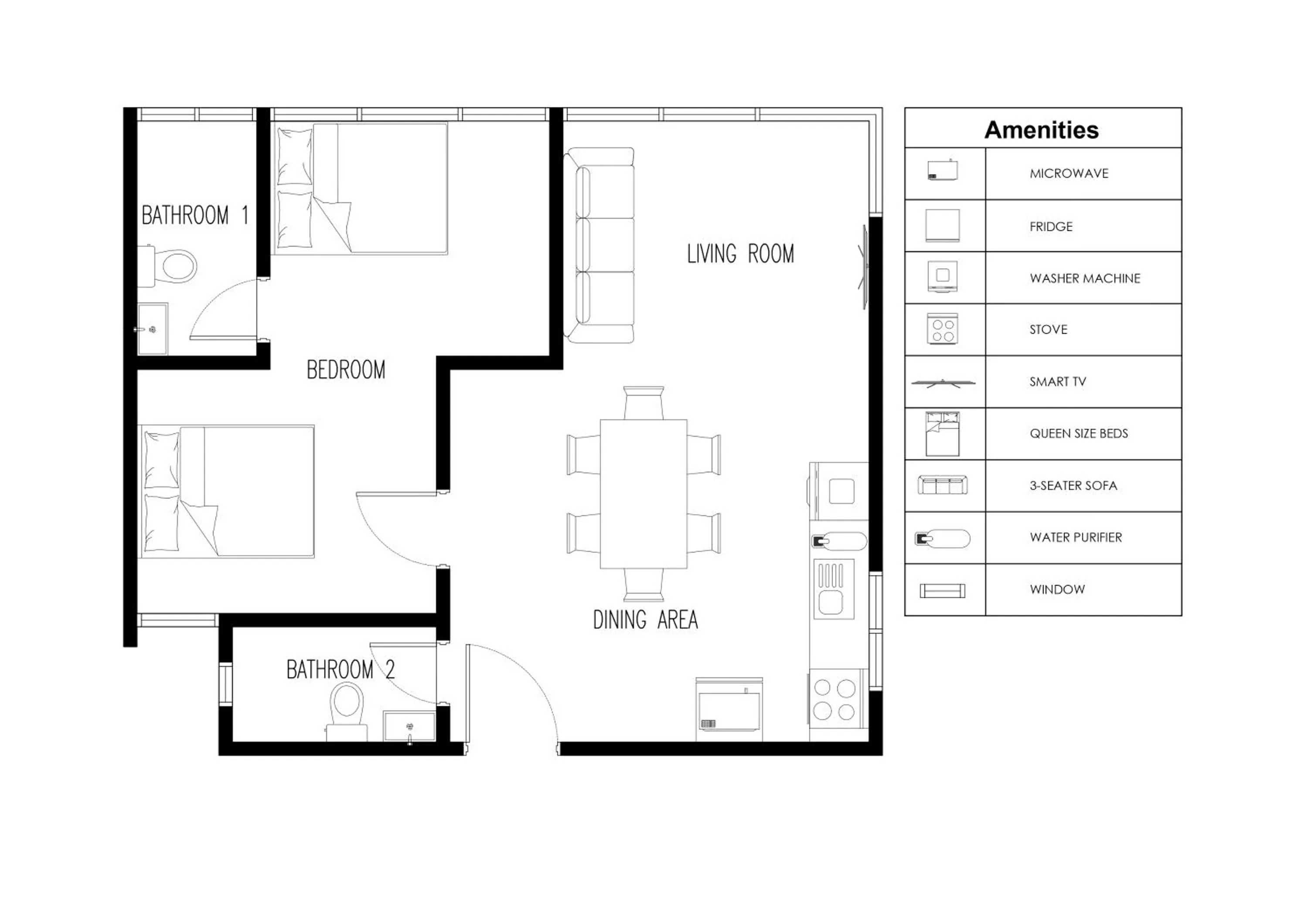 Floor plan in Urban Suites, Classic Collection by Stellar ALV
