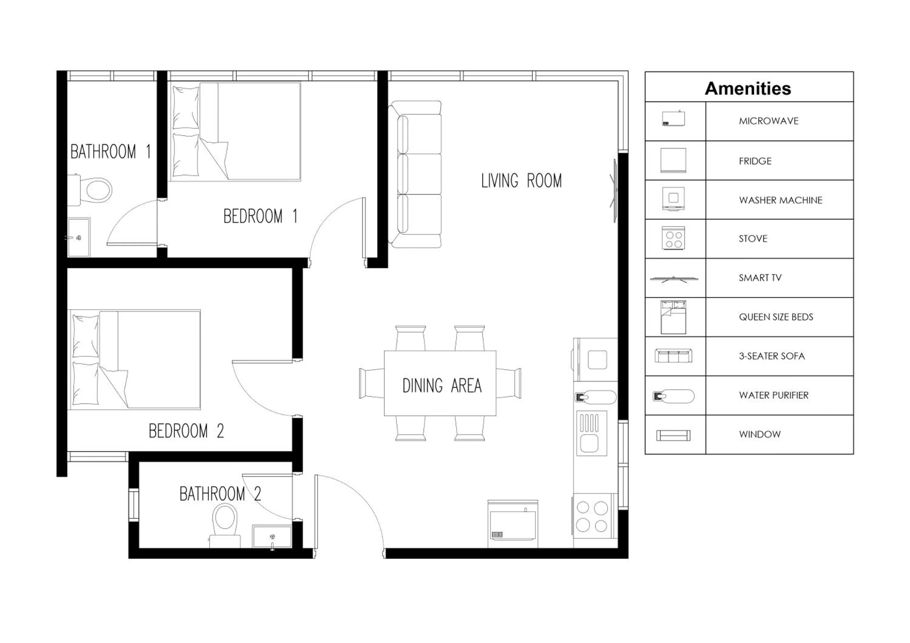 Floor plan in Urban Suites, Classic Collection by Stellar ALV