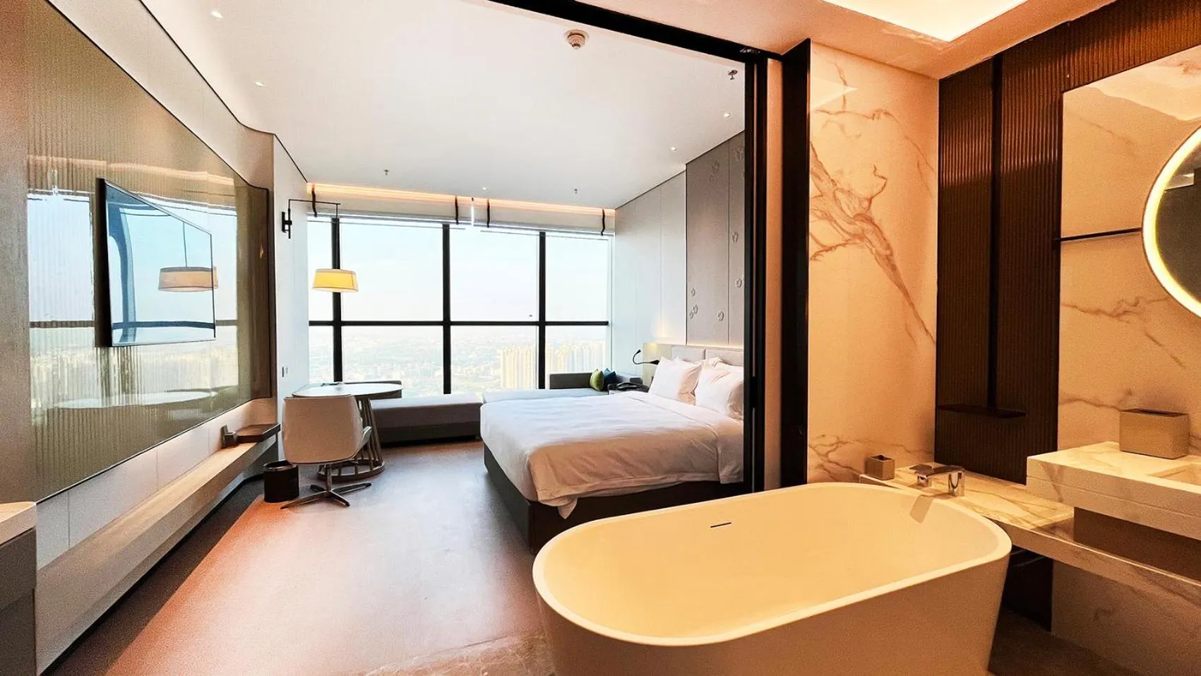 Bed in Wyndham Foshan Nanhai