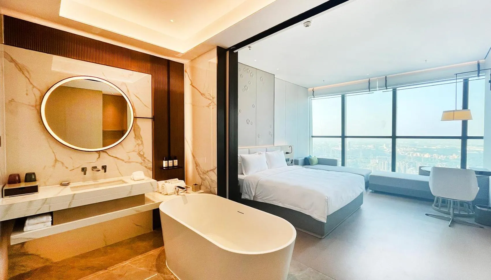 Bed in Wyndham Foshan Nanhai