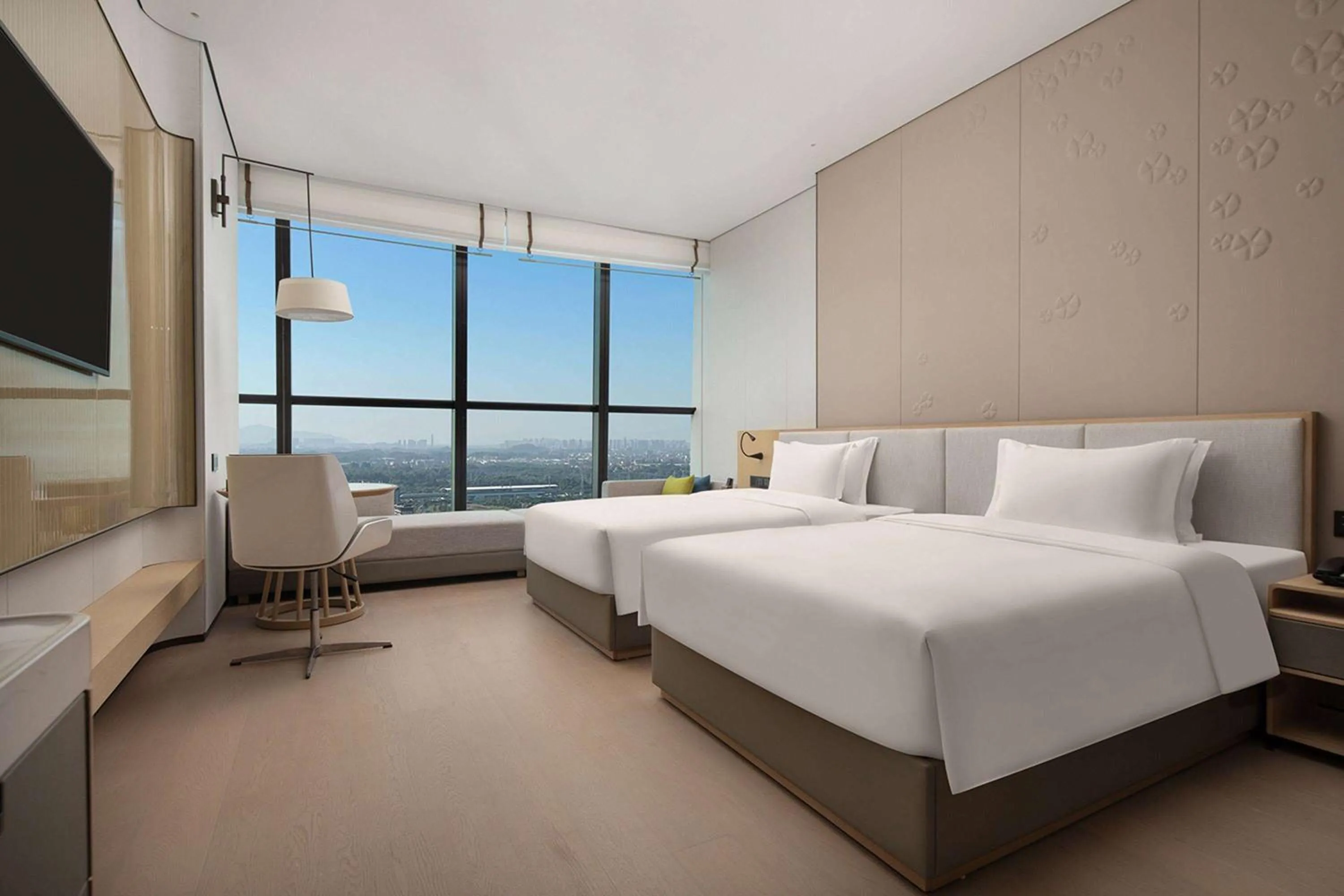 Photo of the whole room, Bed in Wyndham Foshan Nanhai