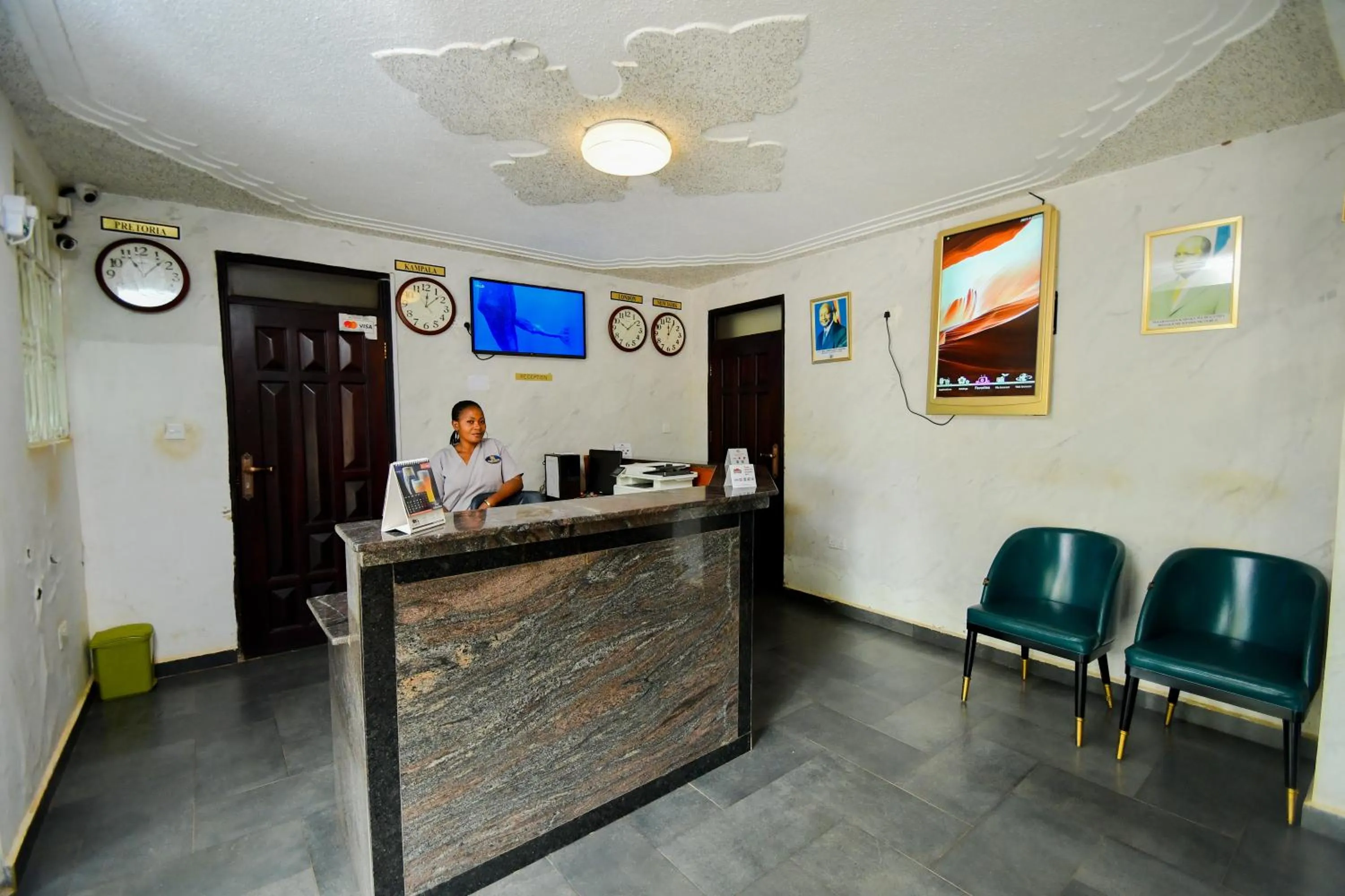 People in Fancy Hotel Munyonyo