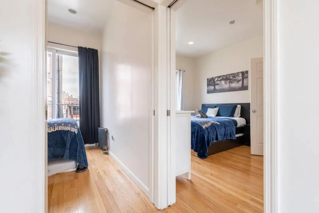 Bedroom, Bed in East Village Townhouse