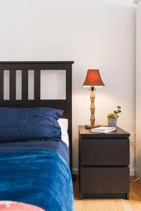 Bedroom, Bed in East Village Townhouse