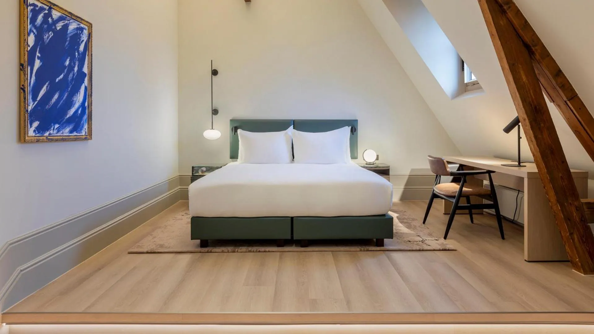 Bed in The College Hotel Amsterdam, Autograph Collection