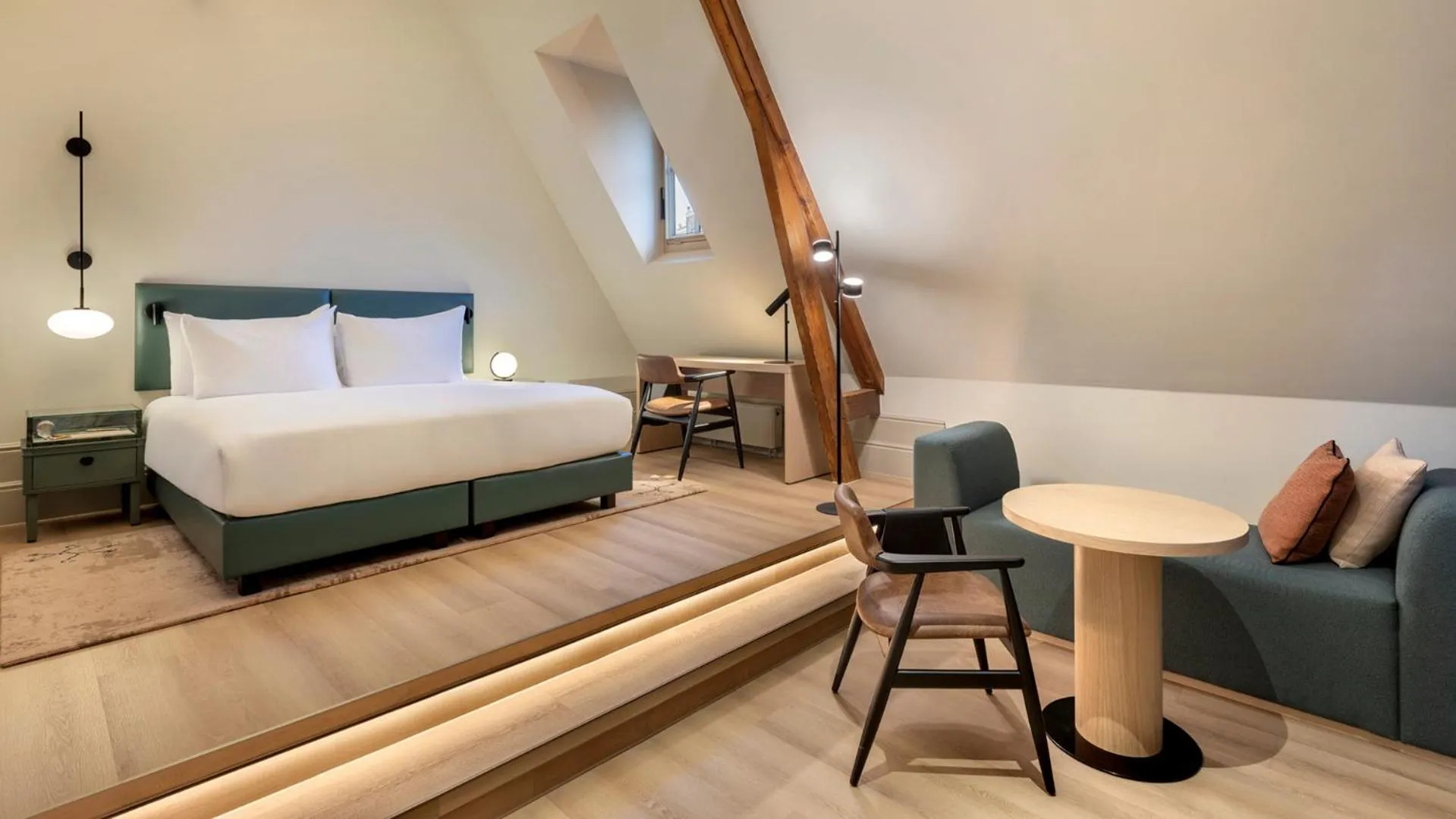 Bed in The College Hotel Amsterdam, Autograph Collection