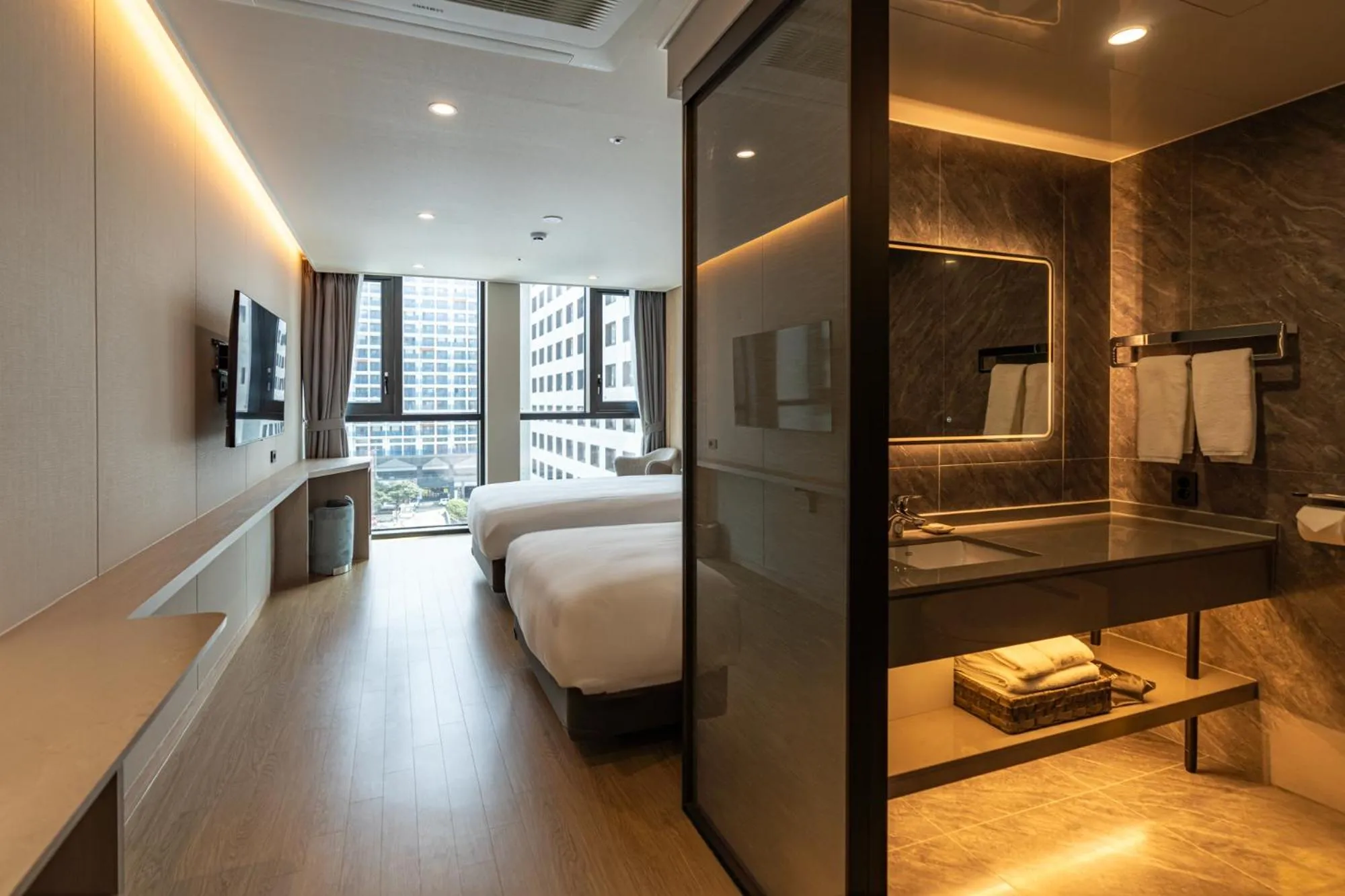 Bed in Jeju Bolton Hotel