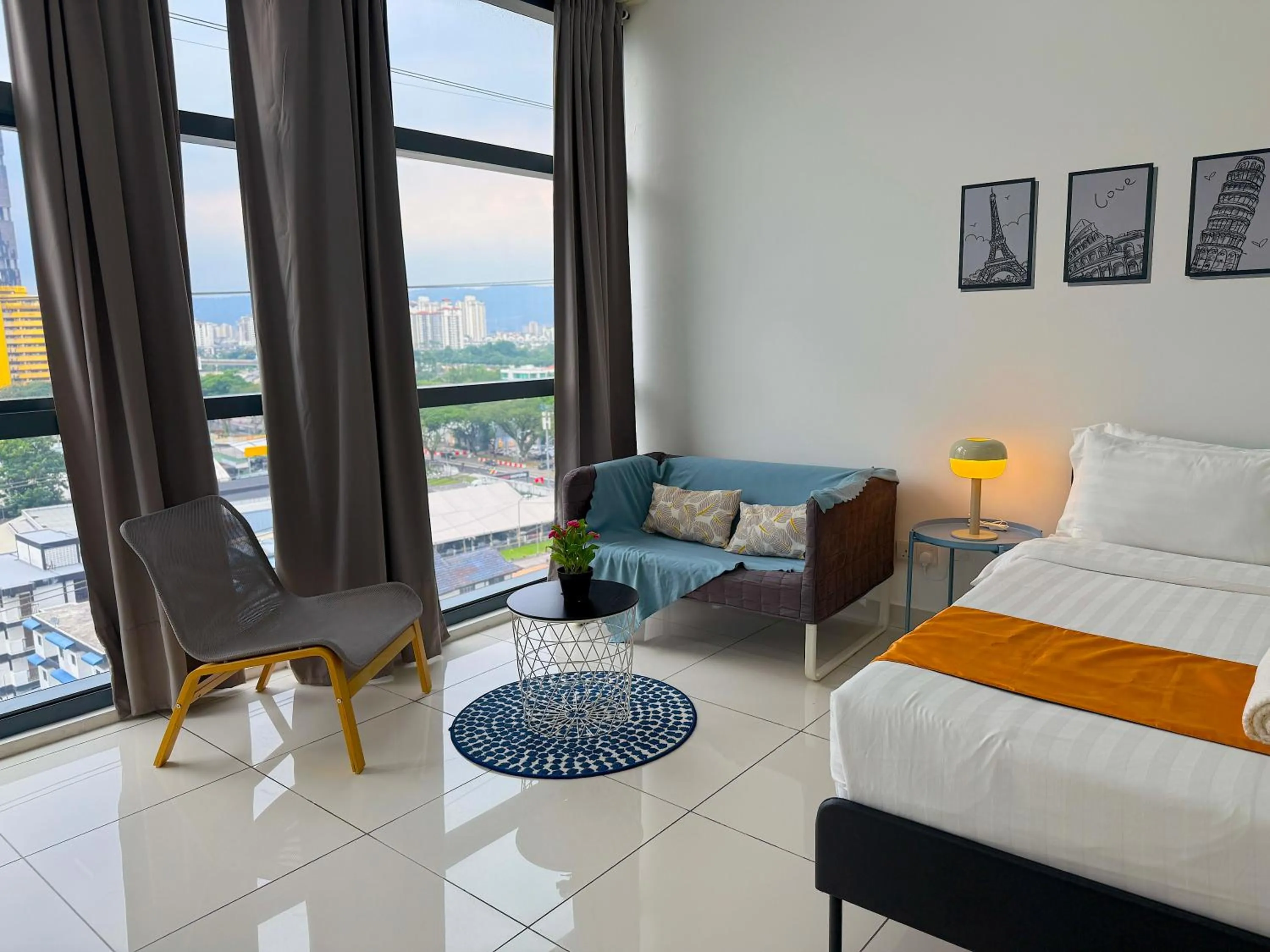 View (from property/room), Bed in 3 Towers Jalan Ampang By Serenity Vacation Homes