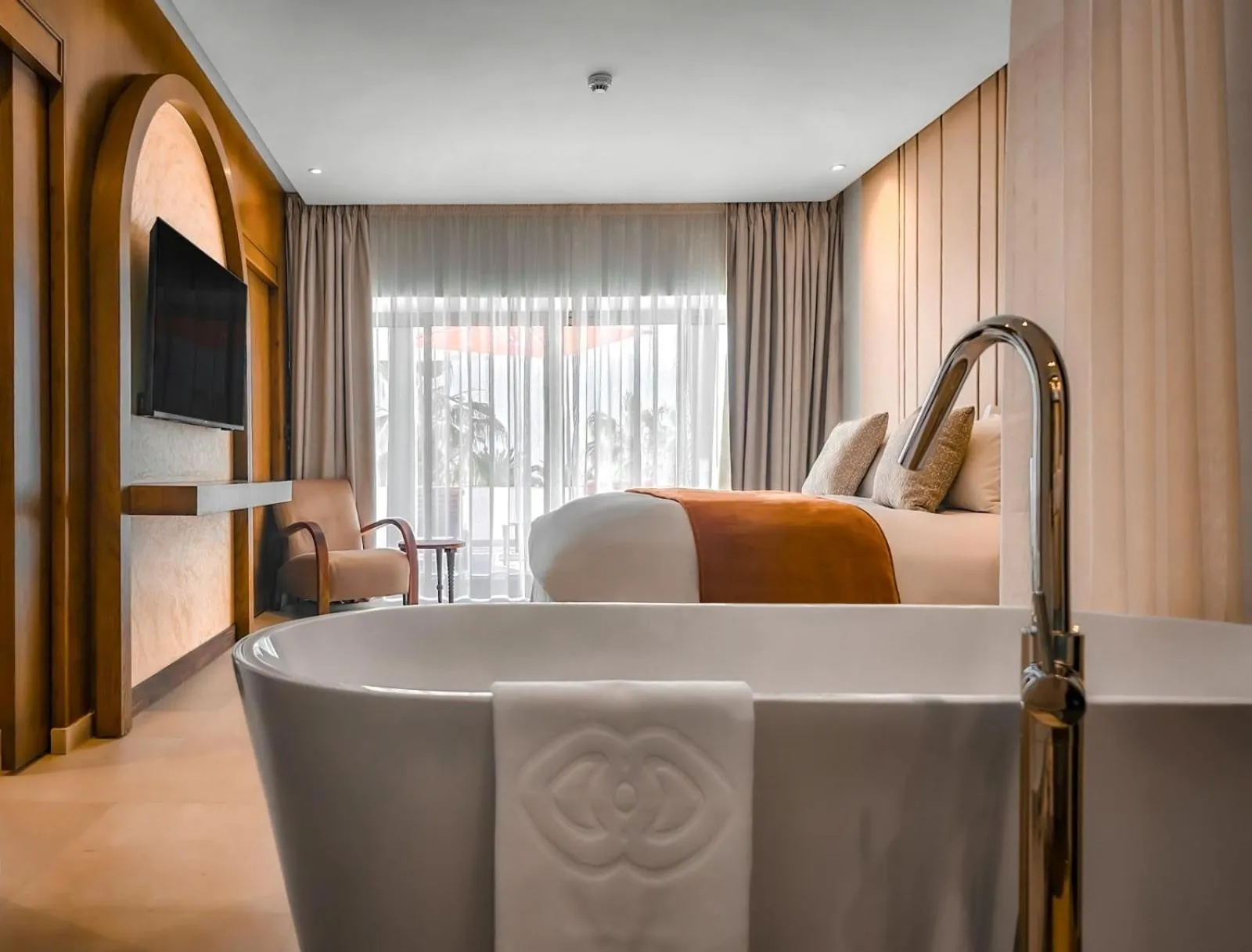 Bathroom, Bed in Sofitel Agadir Royal Bay Resort