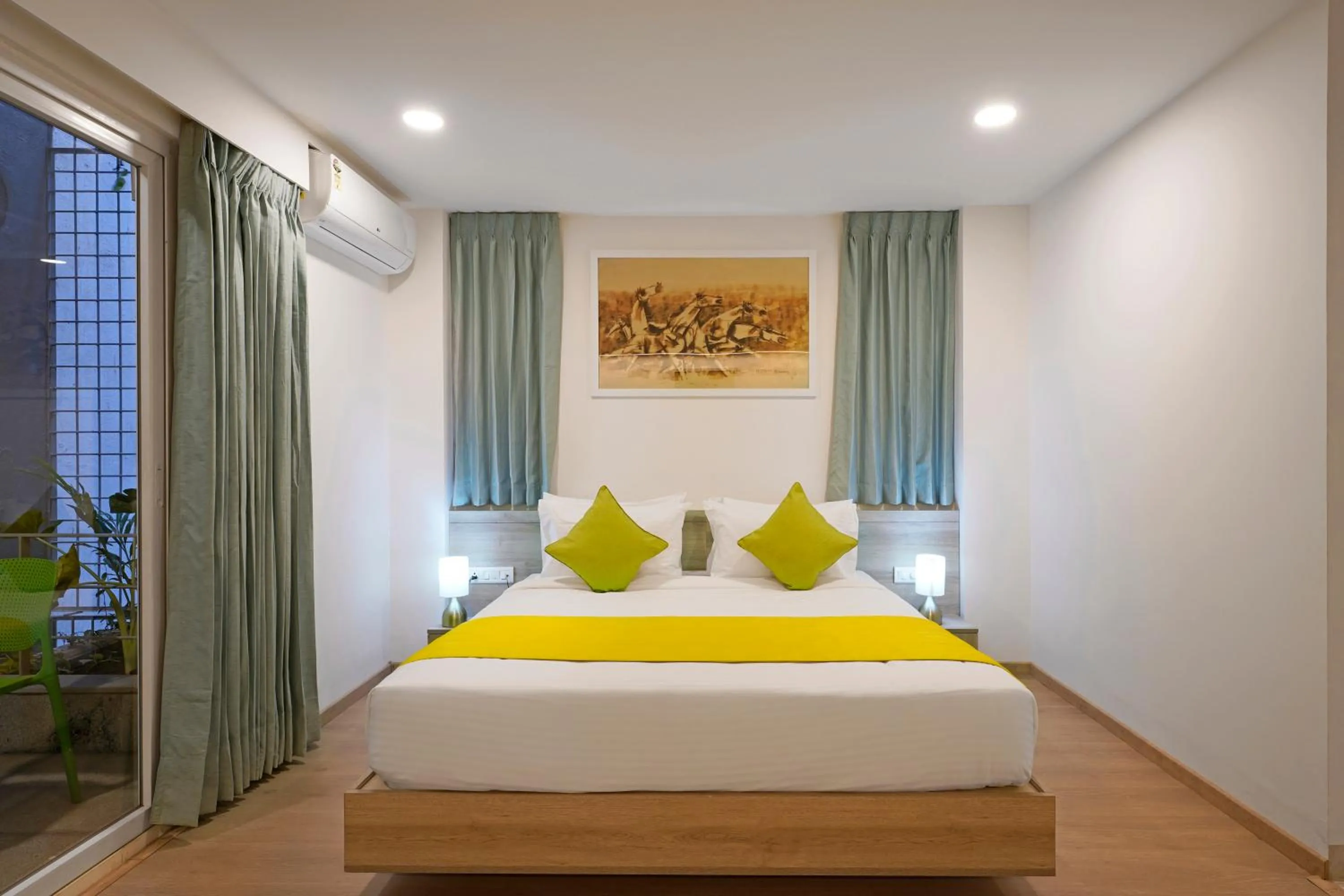 Bedroom, Bed in Nest By Rivido Apart Hotel, Bannerghatta road