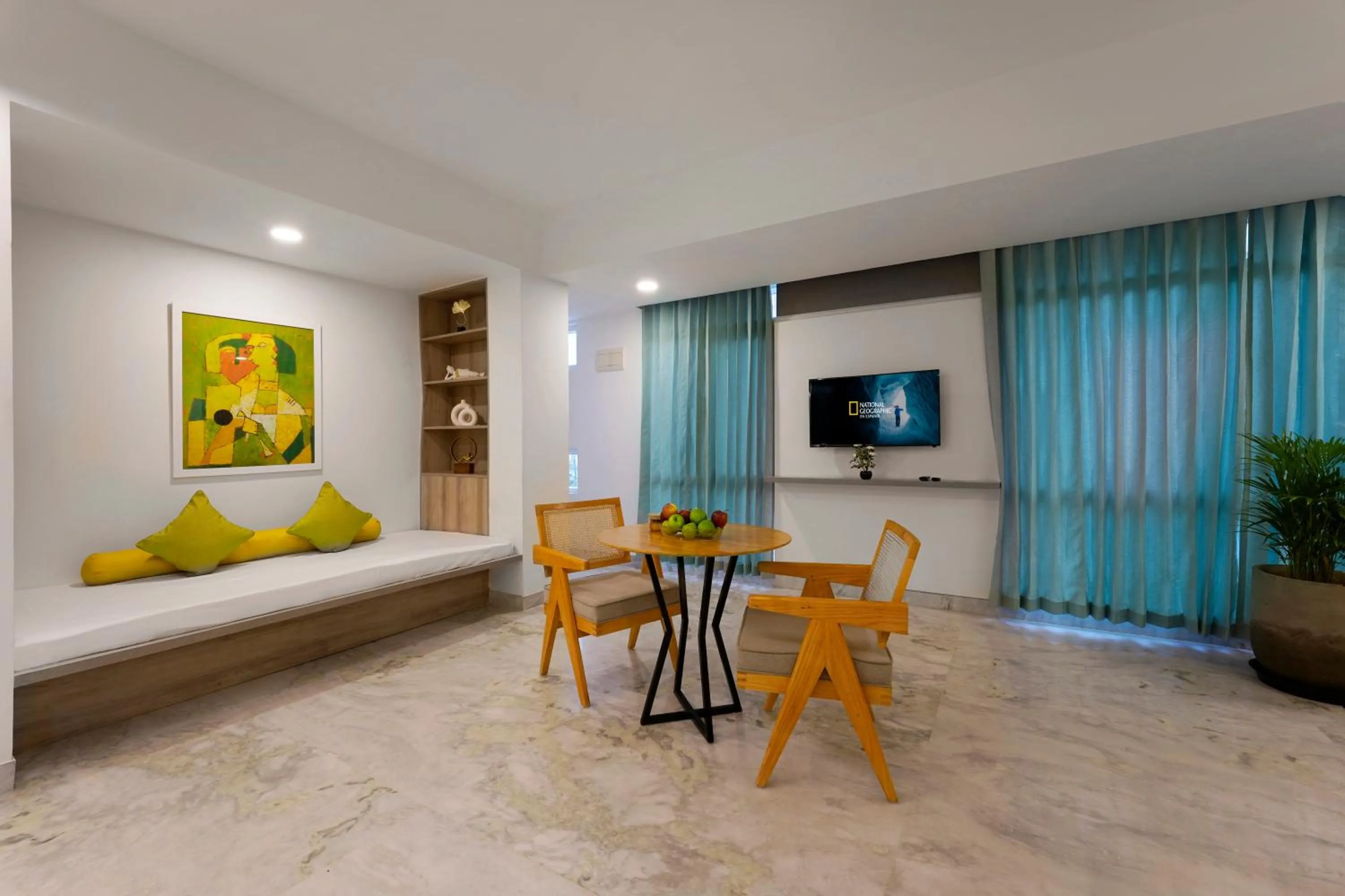 Living room, Bed in Nest By Rivido Apart Hotel, Bannerghatta road