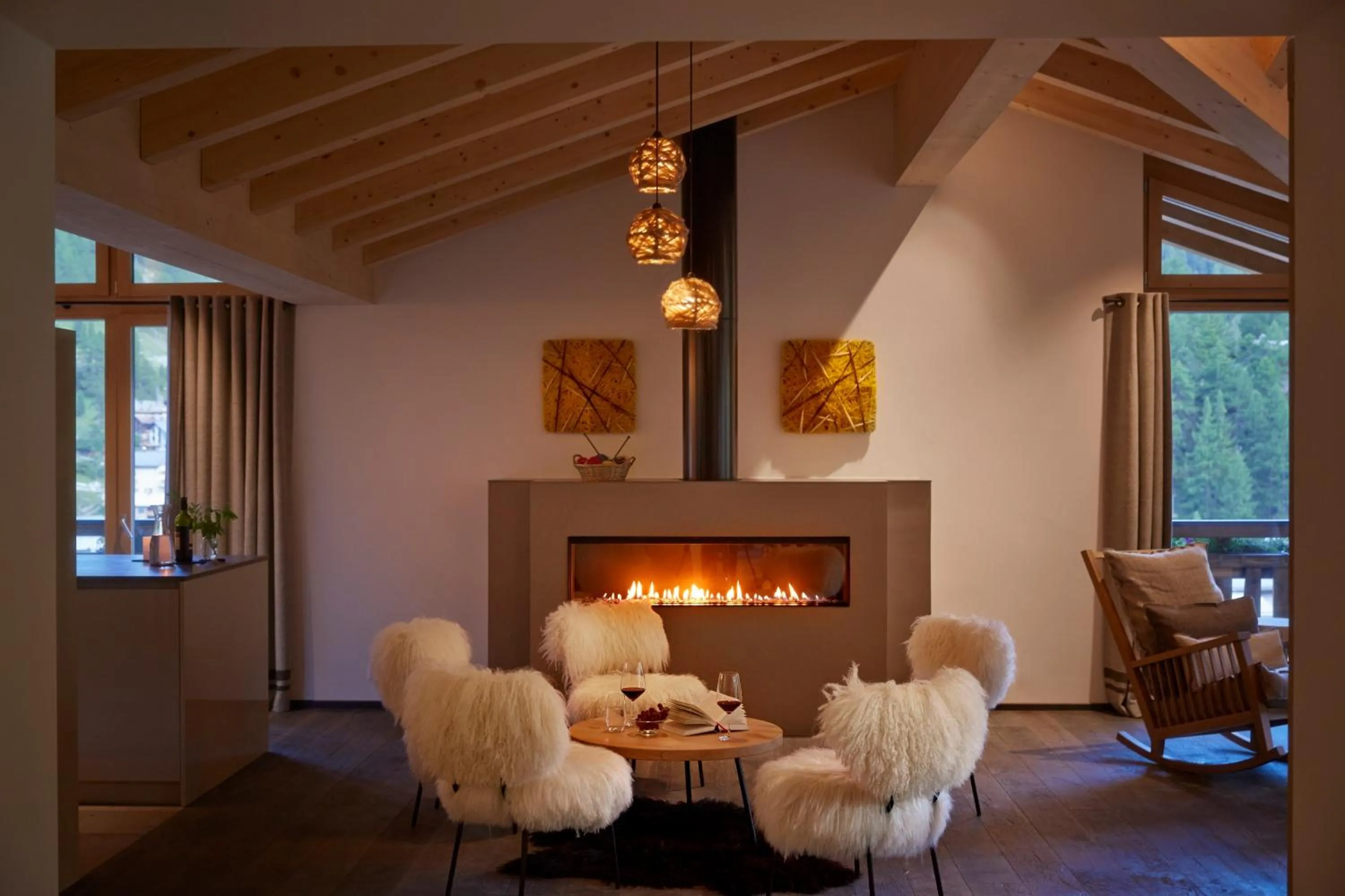 Living room in La Vue Luxury Living Apartments