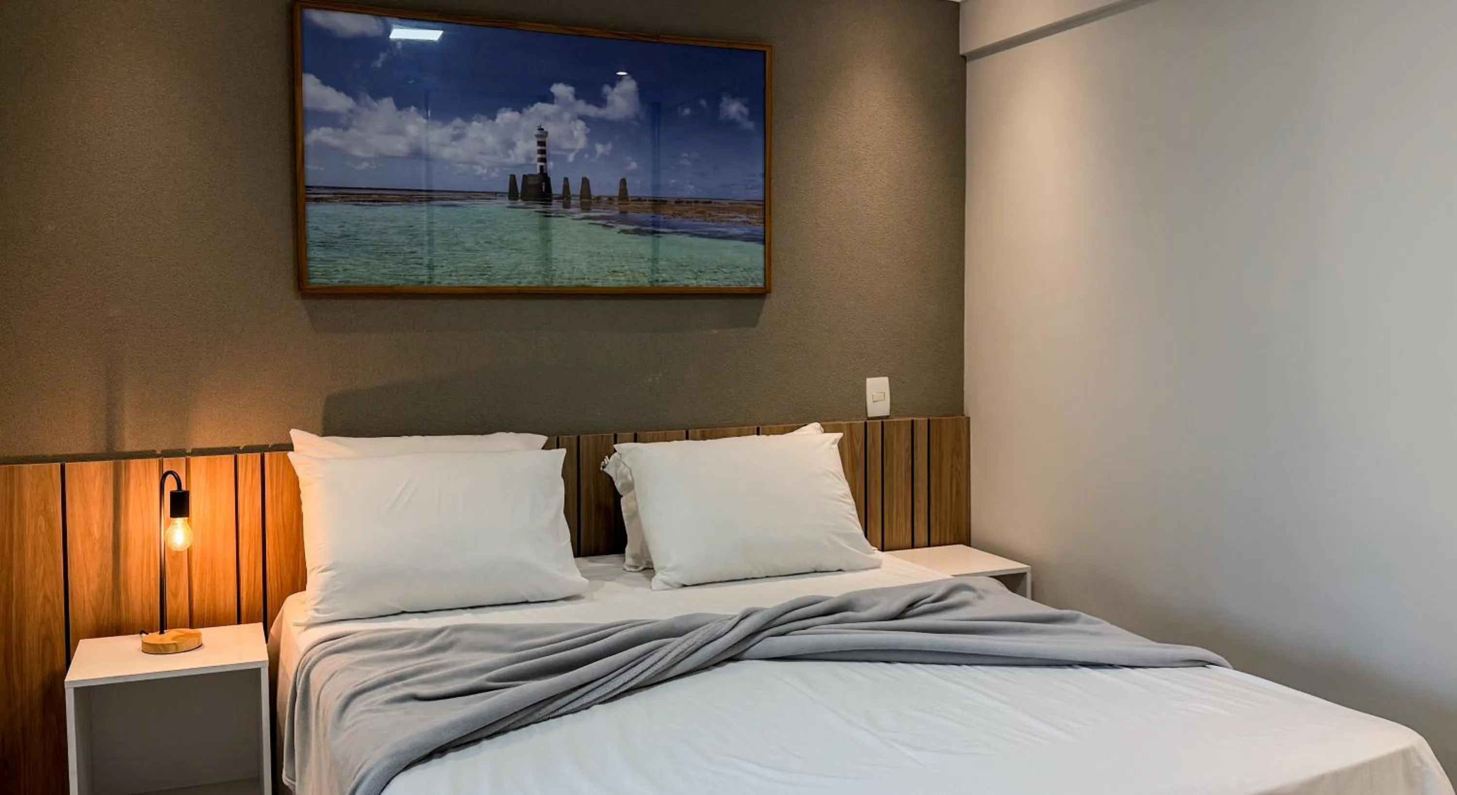 Bedroom in Condomínio de Luxo a Beira Mar!