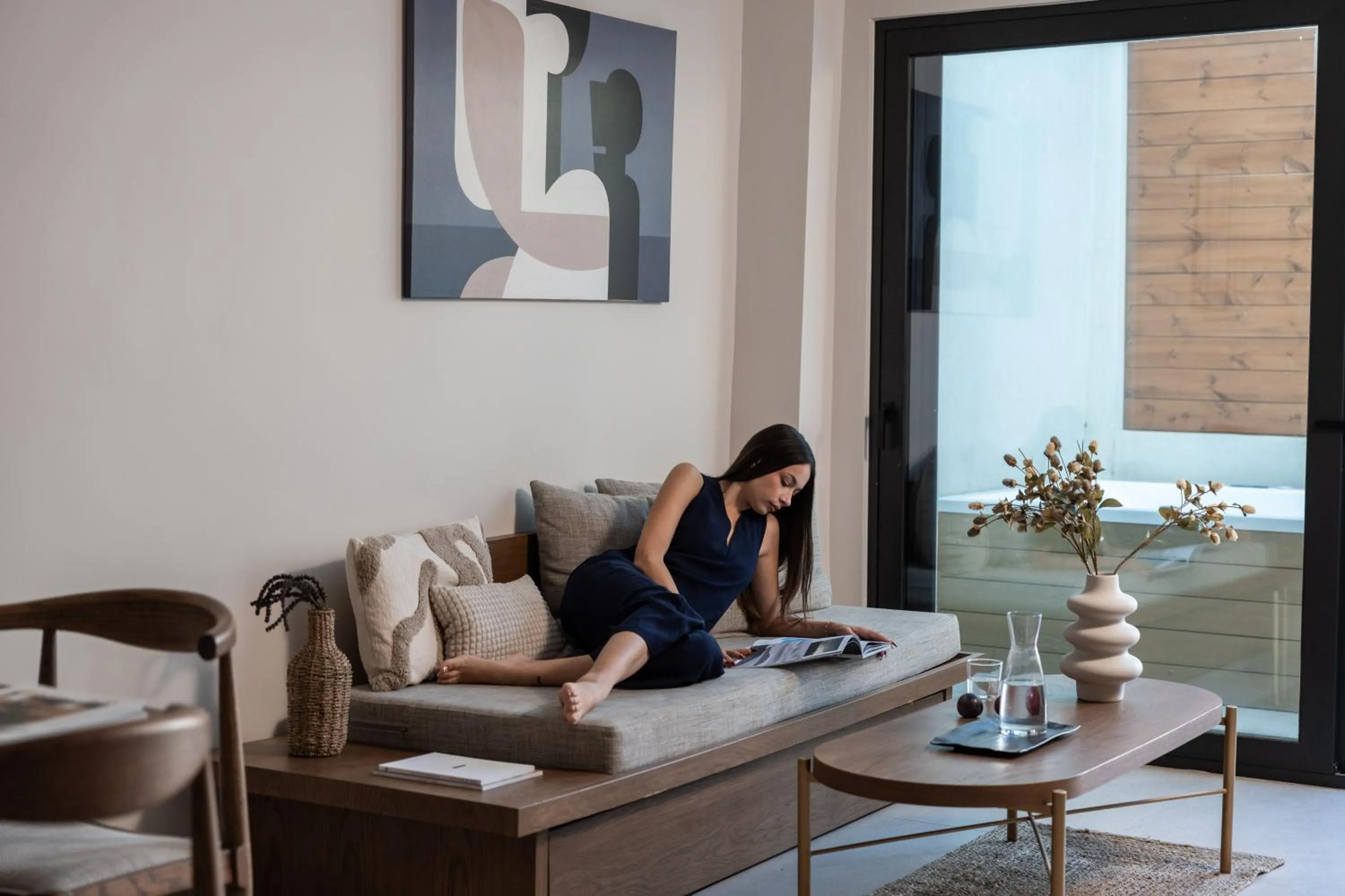 Seating area in VAYA Suites by Omilos Hotels