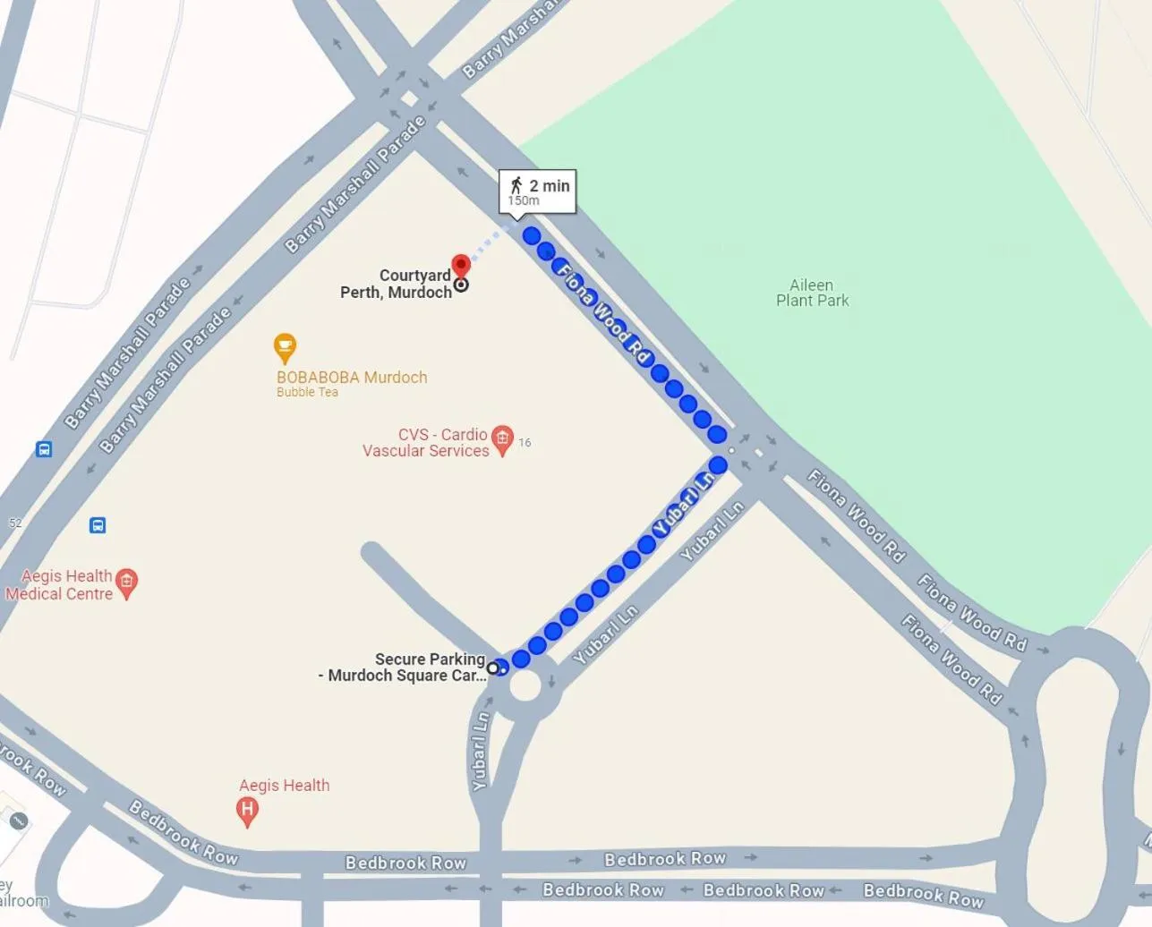 Parking in Courtyard by Marriott Perth Murdoch