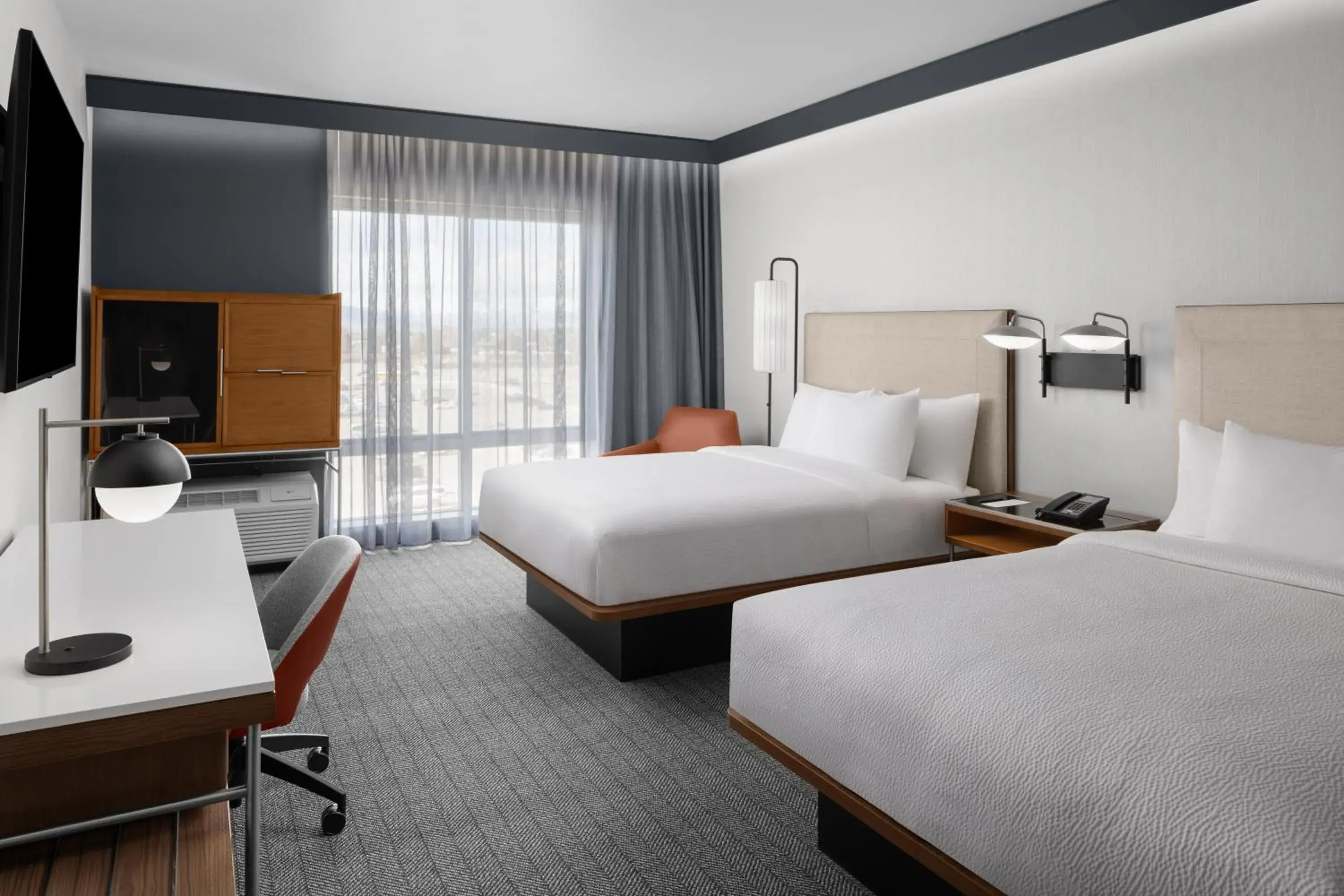 Queen Room with Two Queen Beds - Hearing Accessible in Courtyard by Marriott Orem University Place Queen Room with Two Queen Beds - Hearing Accessible in Courtyard by Marriott Orem University Place