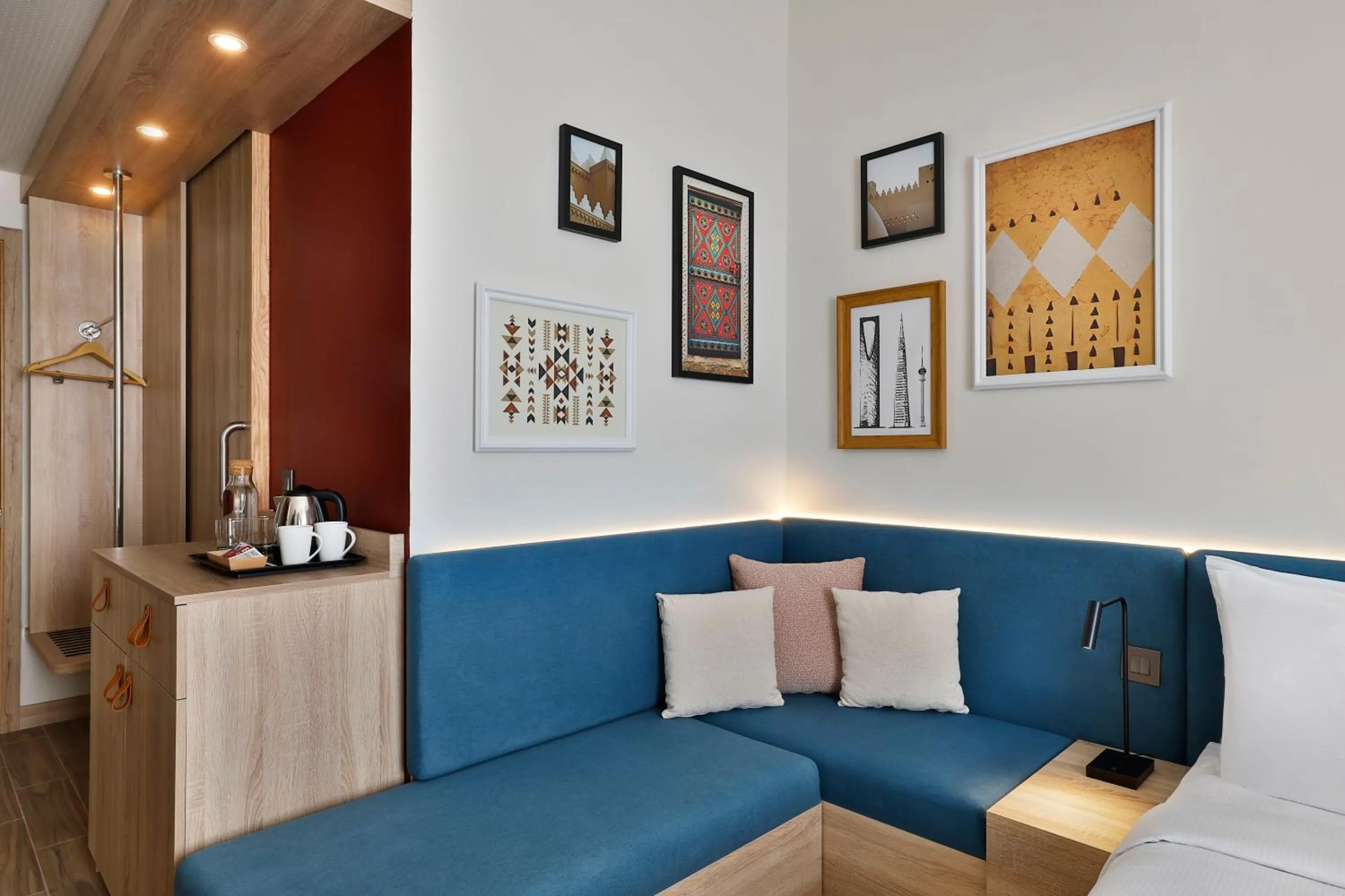 Seating area in Hampton by Hilton Sharma NEOM Community 1