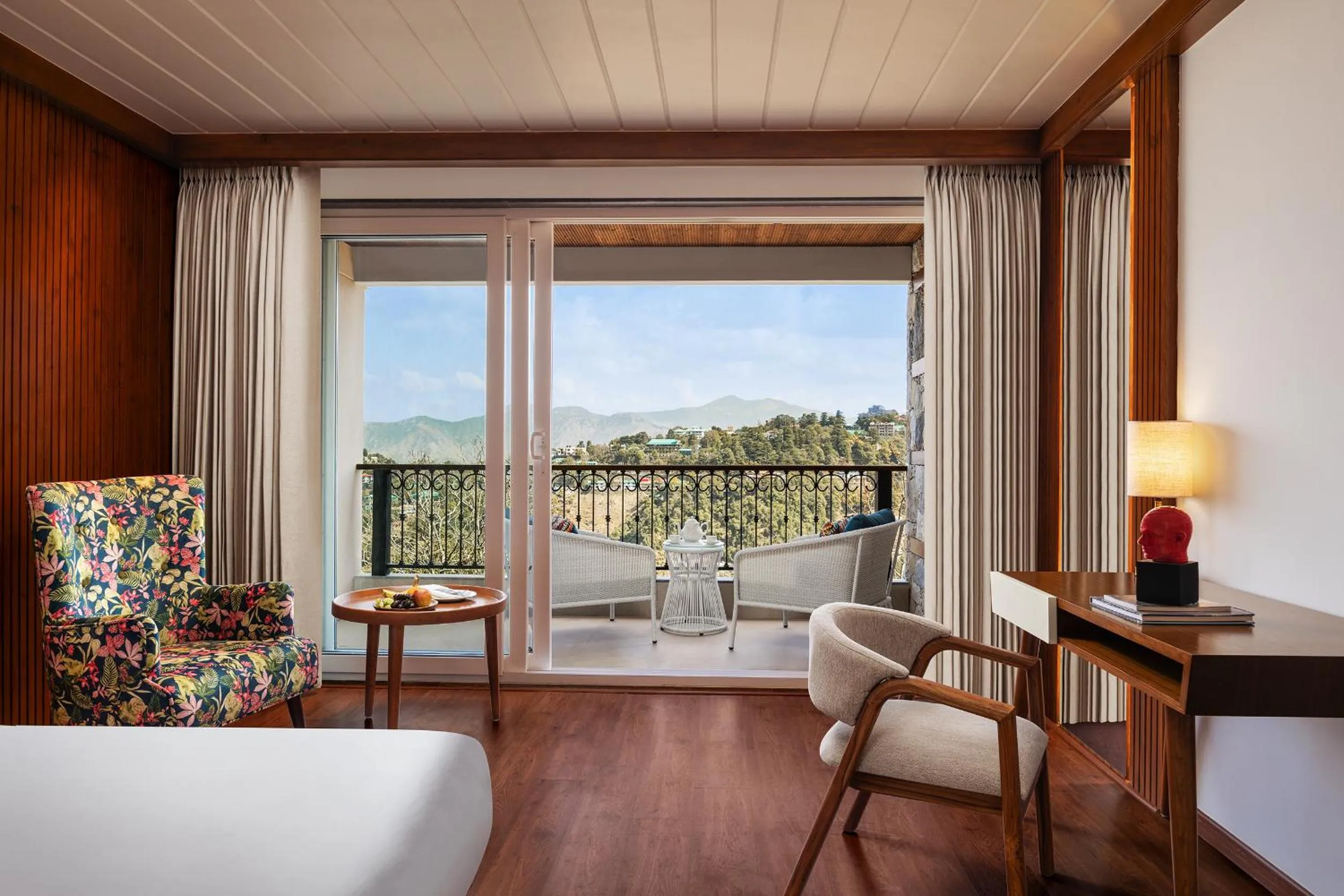 Seating area in juSTa Hollow Oak, Mussoorie