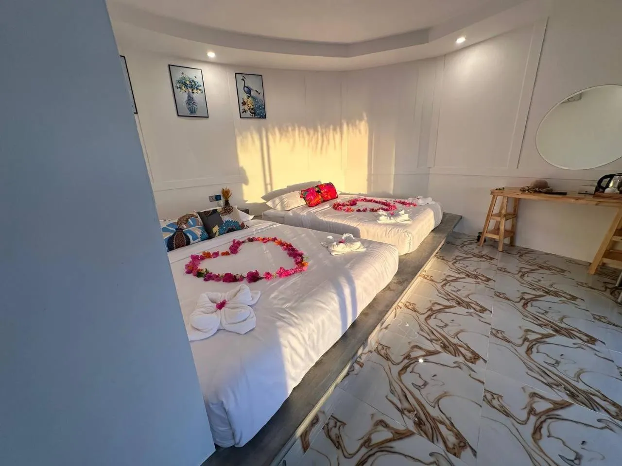 Bed in SEA SAND RESORT