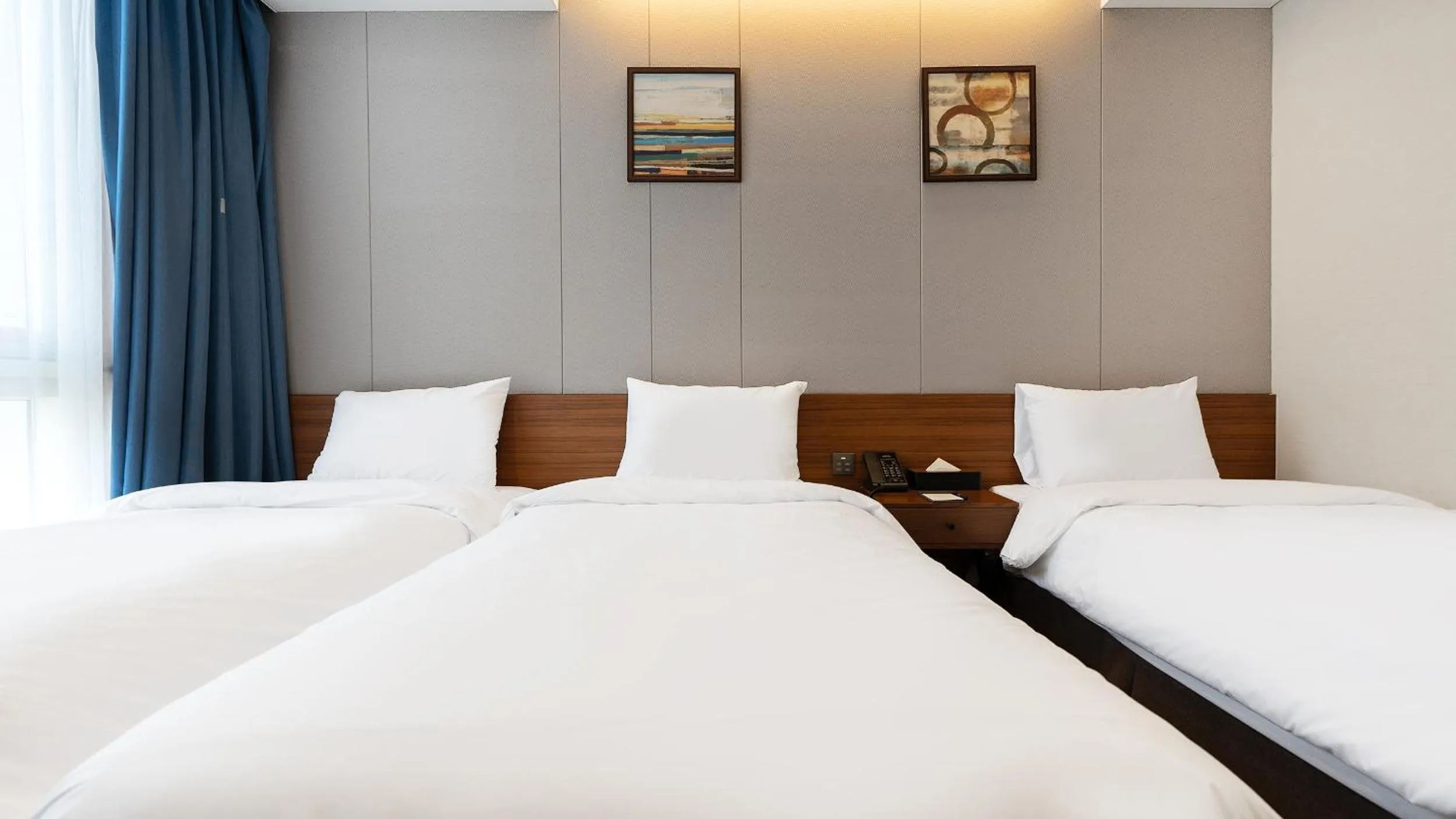 Decorative detail, Bed in Gloucester Hotel Jeonju