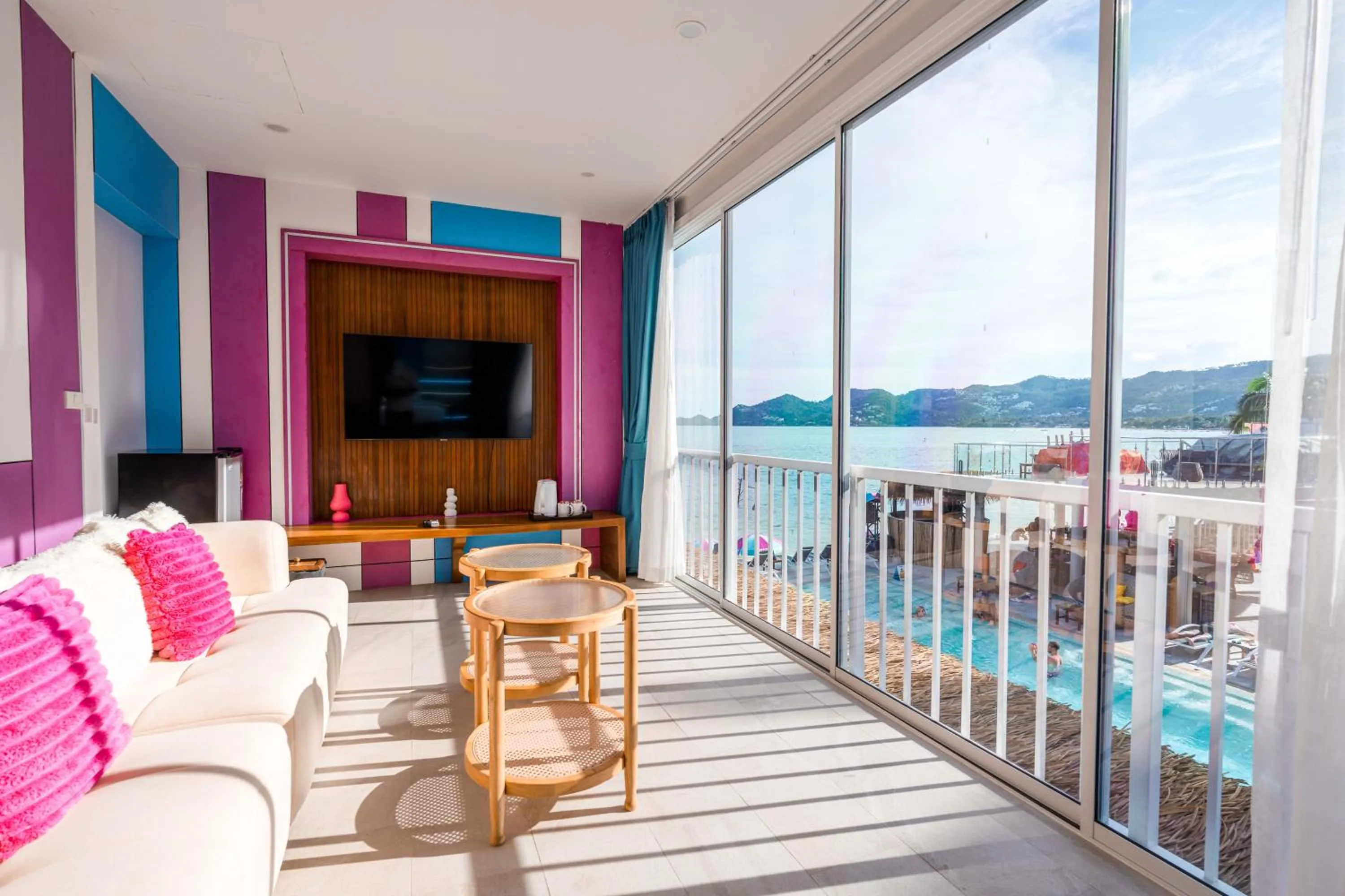 Living room in LOVE beach club Koh Samui