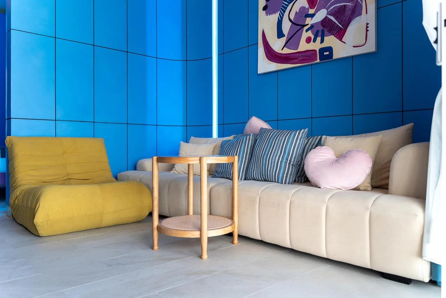 Seating area in LOVE beach club Koh Samui