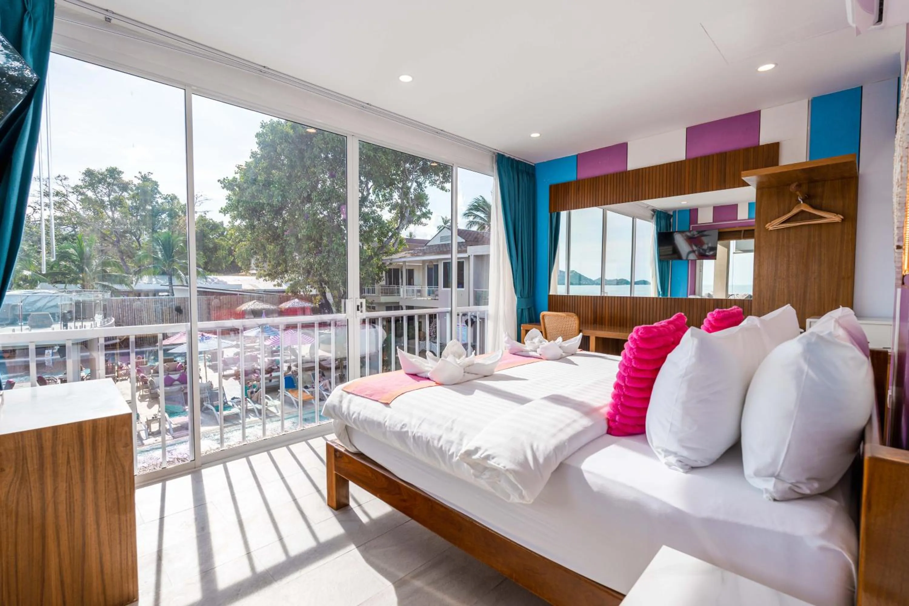 Bed in LOVE beach club Koh Samui