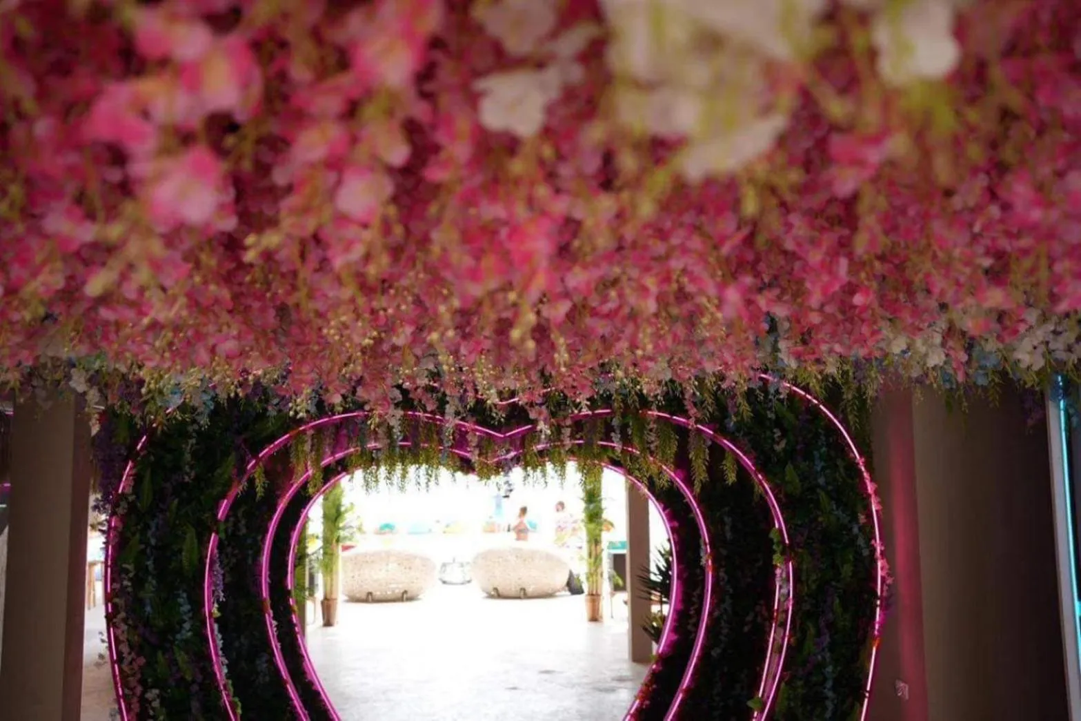 Garden view in LOVE beach club Koh Samui