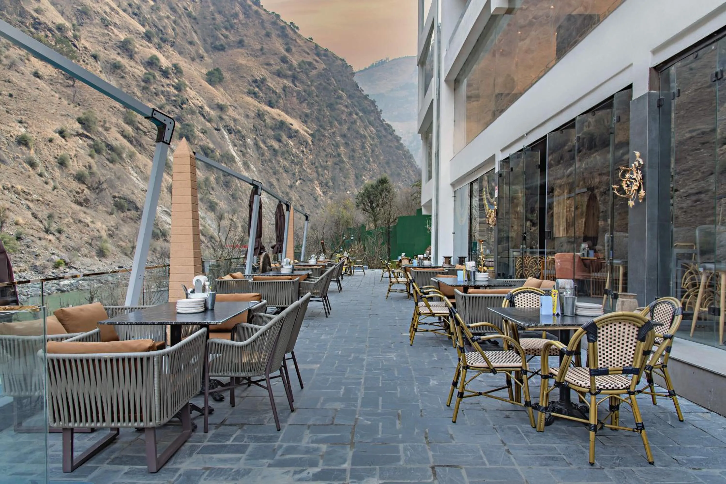 Property building in Echor Palm Bliss Riverside Resort & Spa Kasol