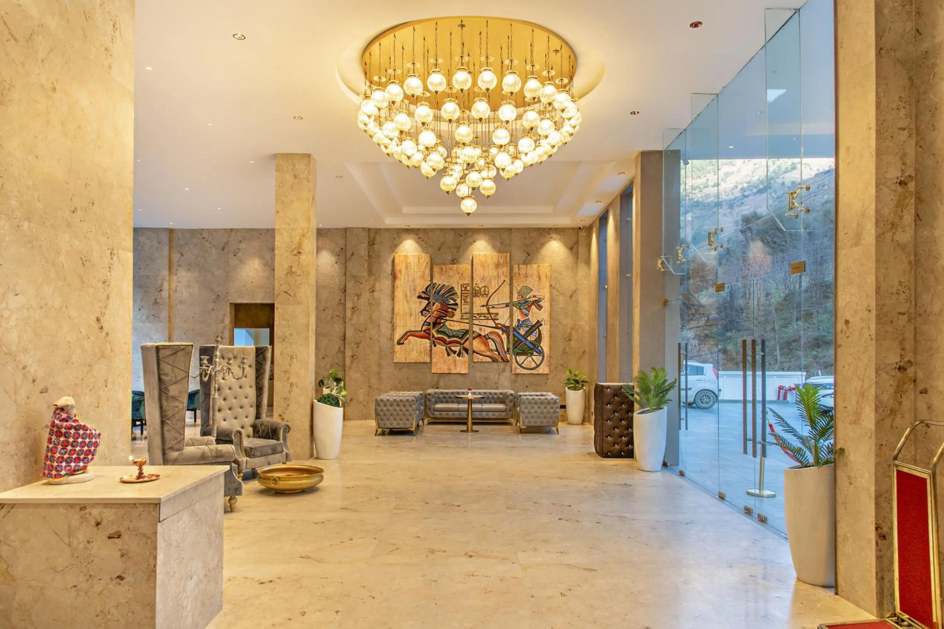 Lobby or reception in Echor Palm Bliss Riverside Resort & Spa Kasol