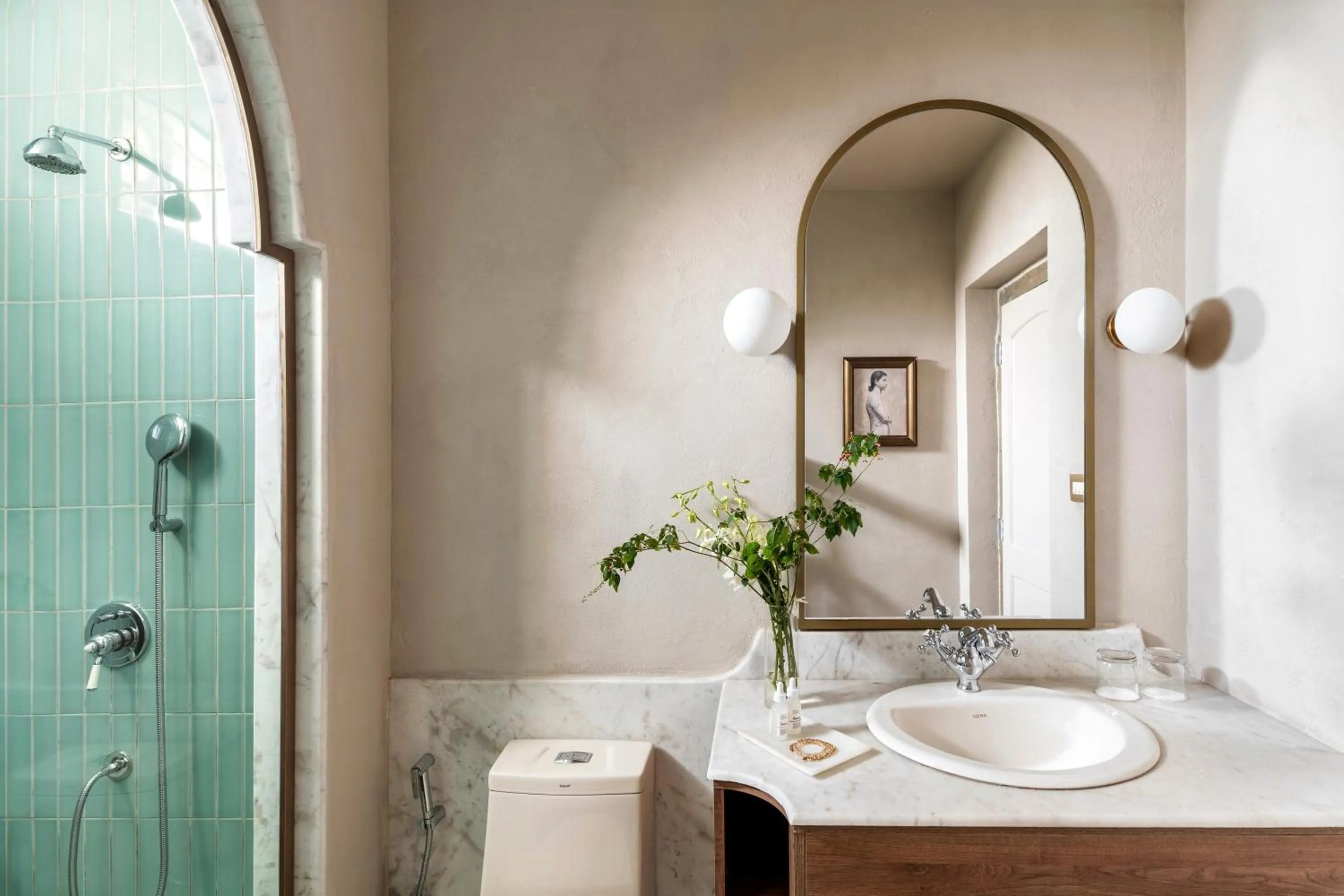 Shower in Manuscript - Jhilwara Haveli