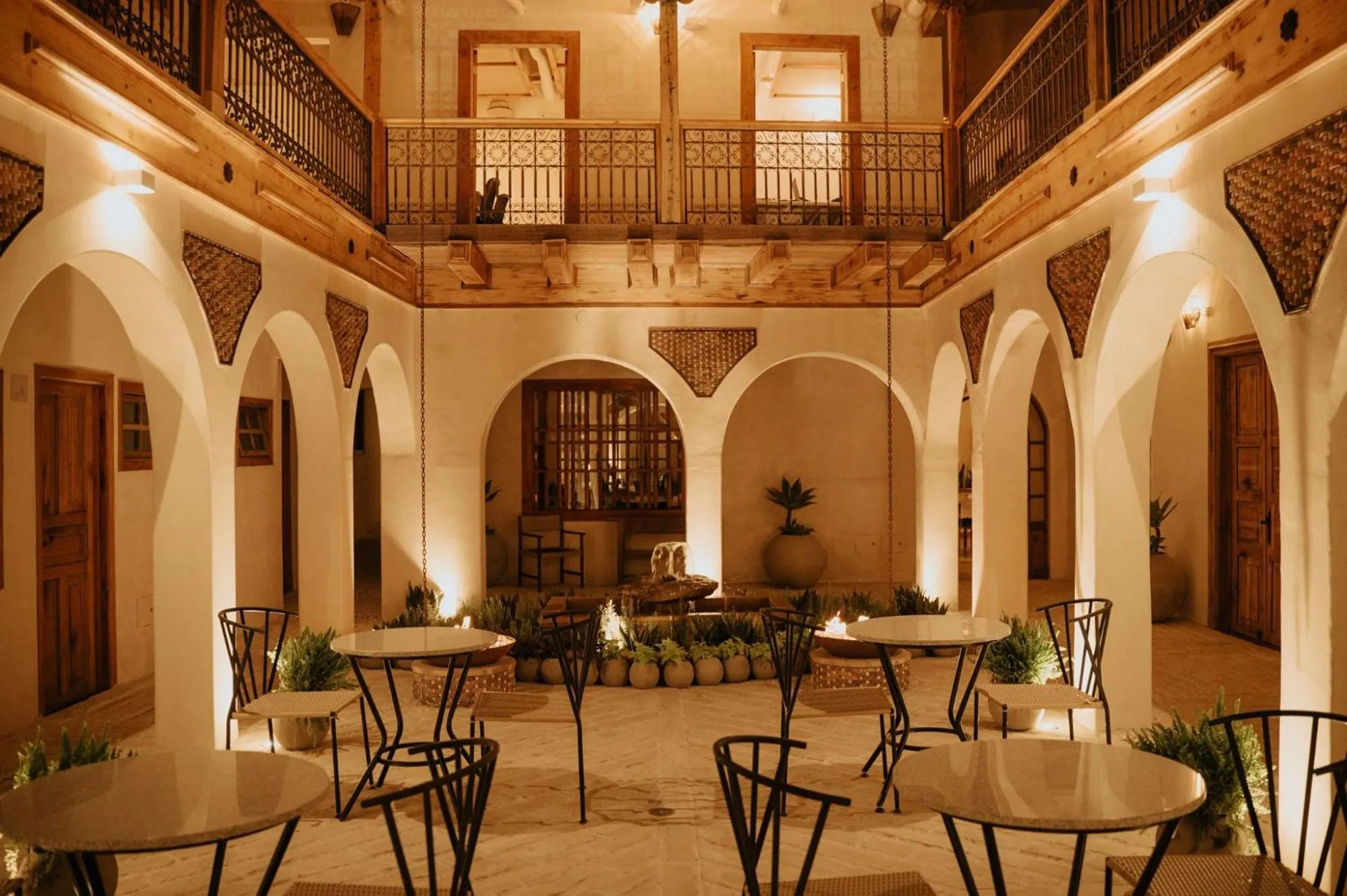 Inner courtyard view in Hotel La Corada