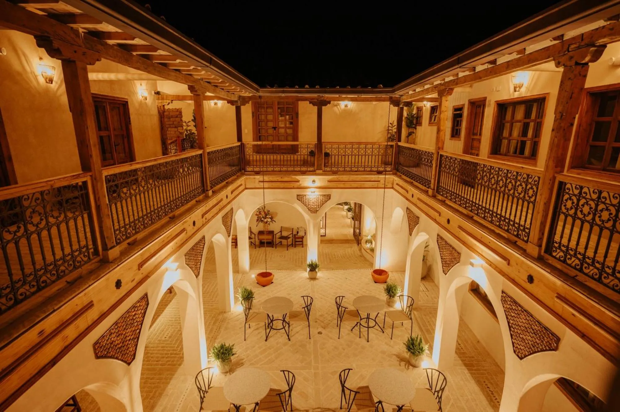 Inner courtyard view in Hotel La Corada