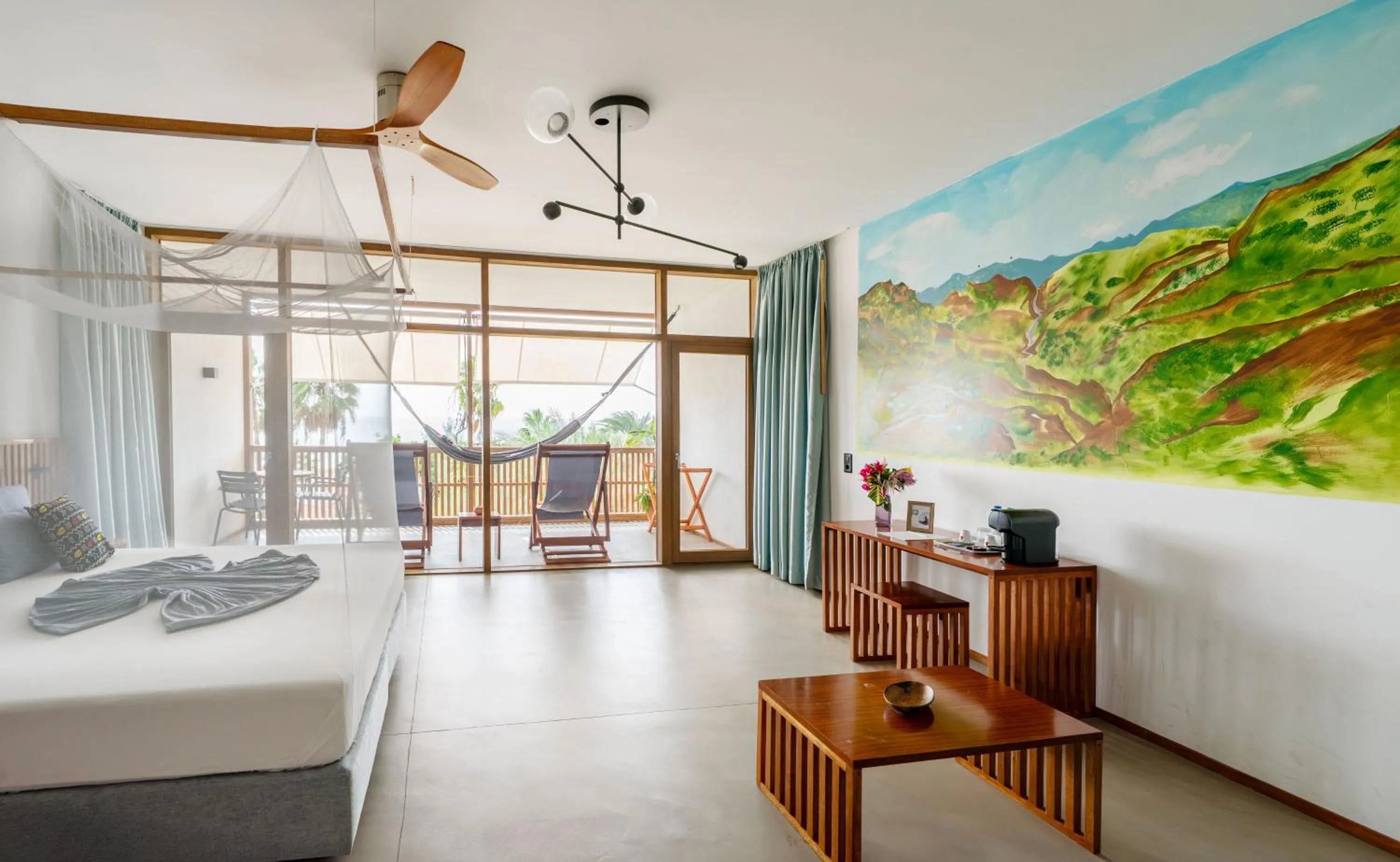 Bed in King Fisher Village Eco-Boutique Hotel