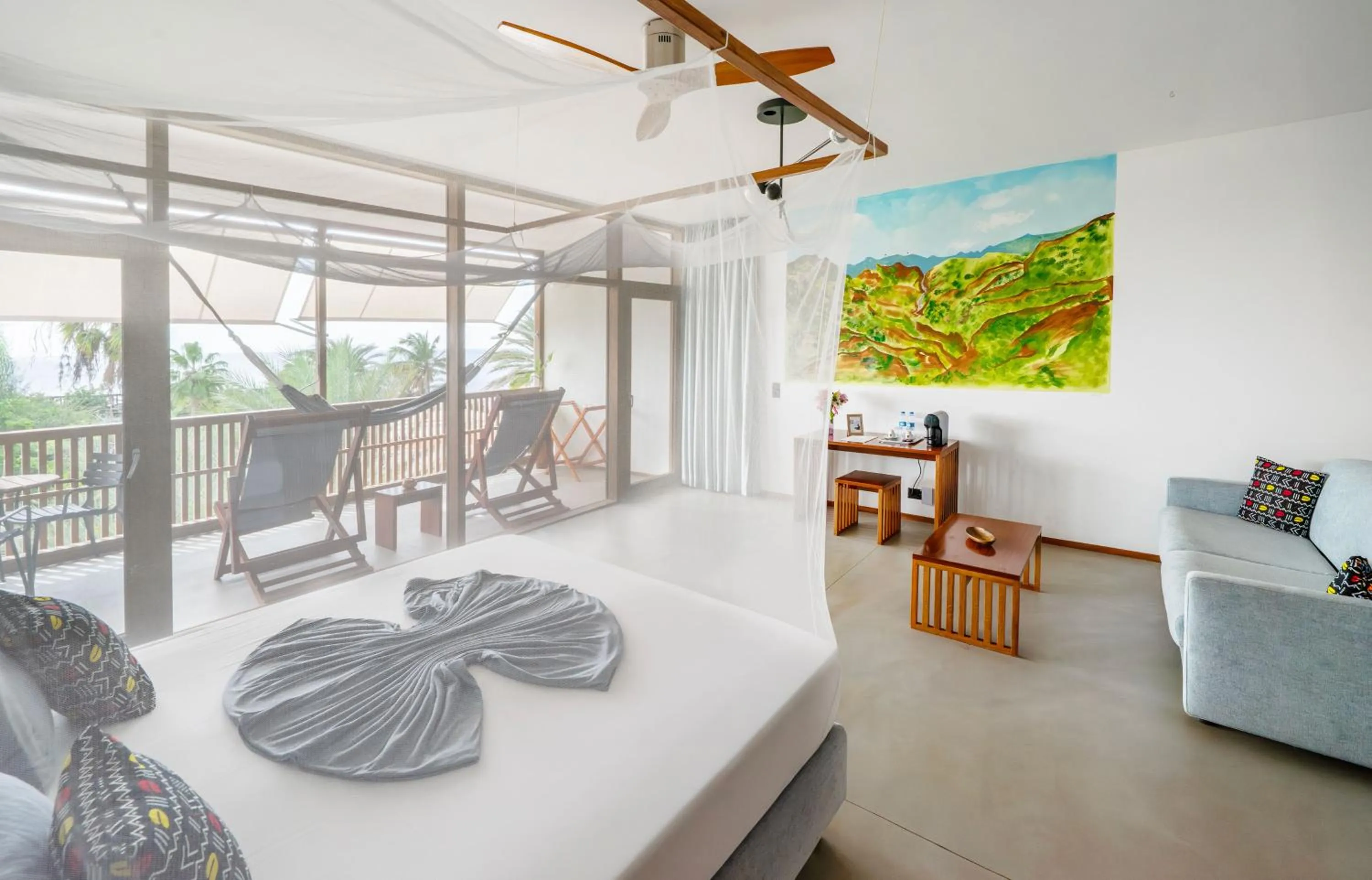 Bed in King Fisher Village Eco-Boutique Hotel