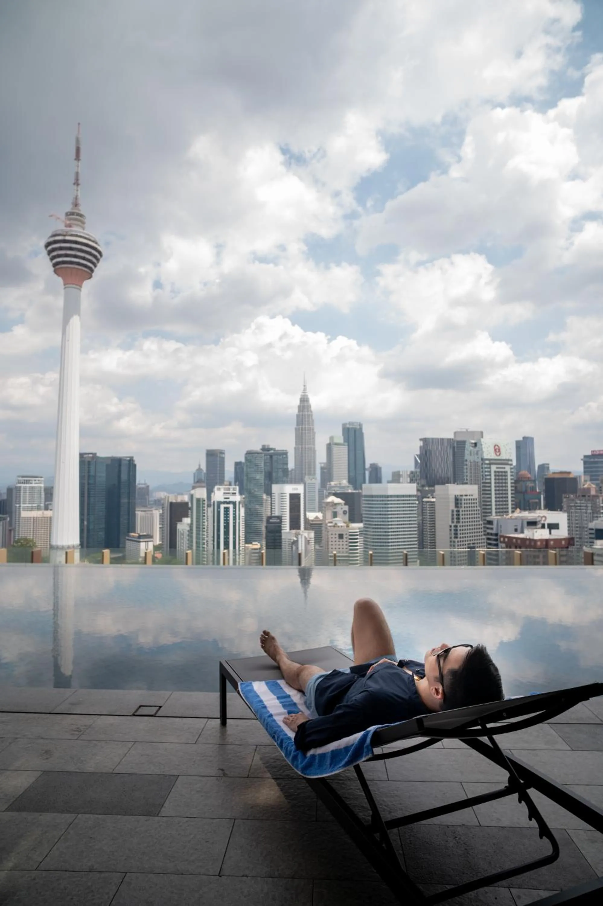 Pool view in Ceylonz Suite Kuala Lumpur Bukit Bintang