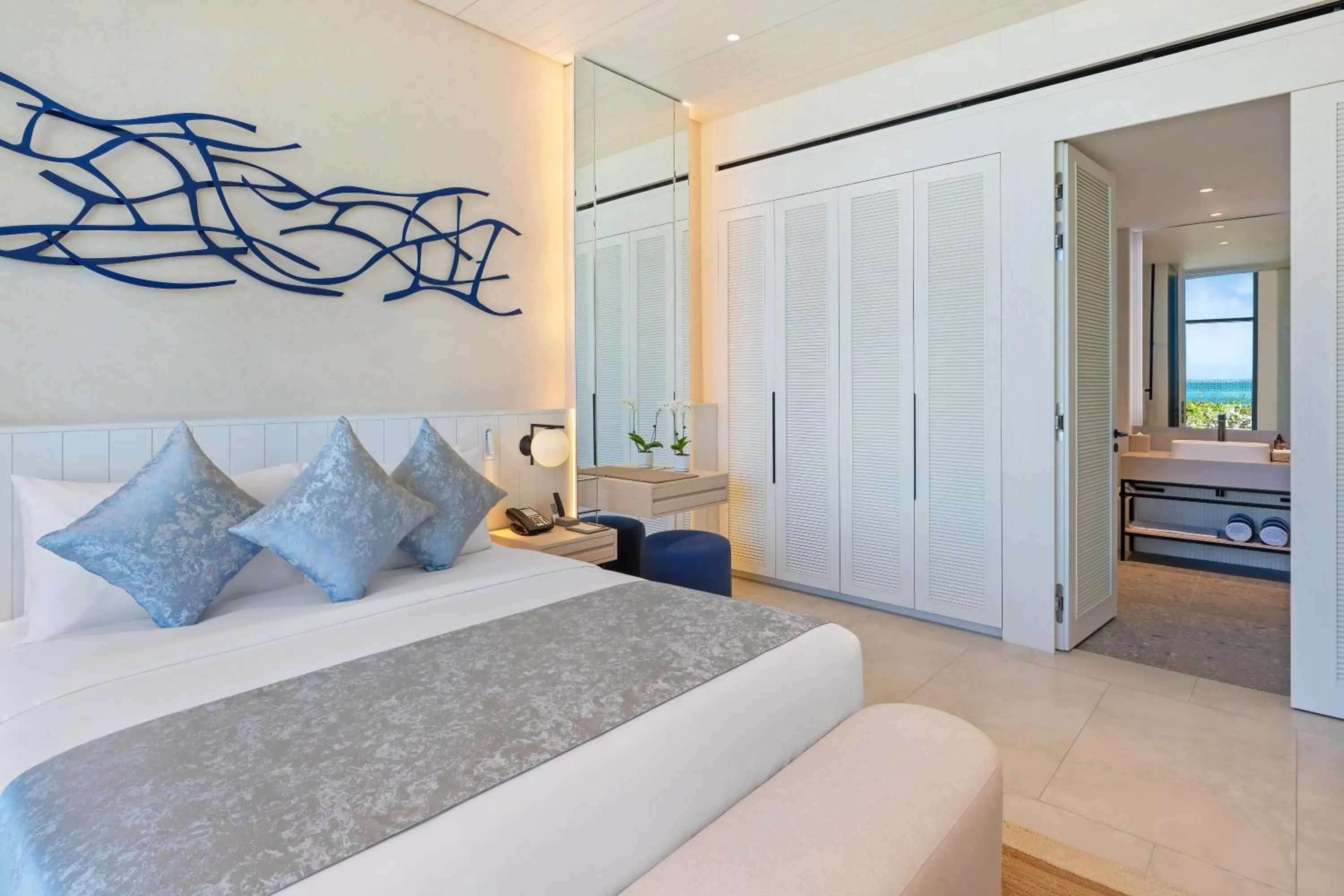 Bed in Bab Al Nojoum Hudayriyat Villas