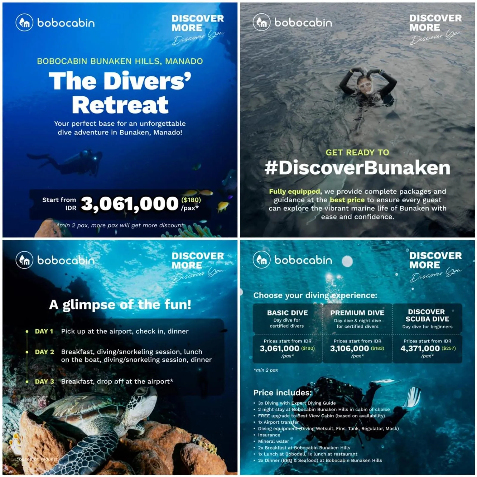 Activities in Bobocabin Bunaken Hills, Manado