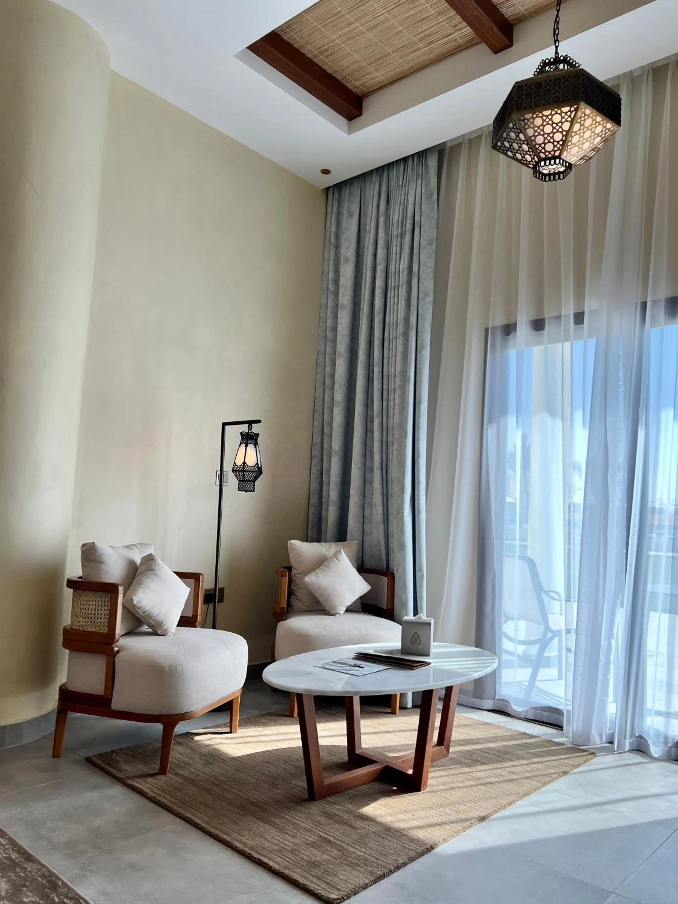 Seating area in Western Hotel Liwa