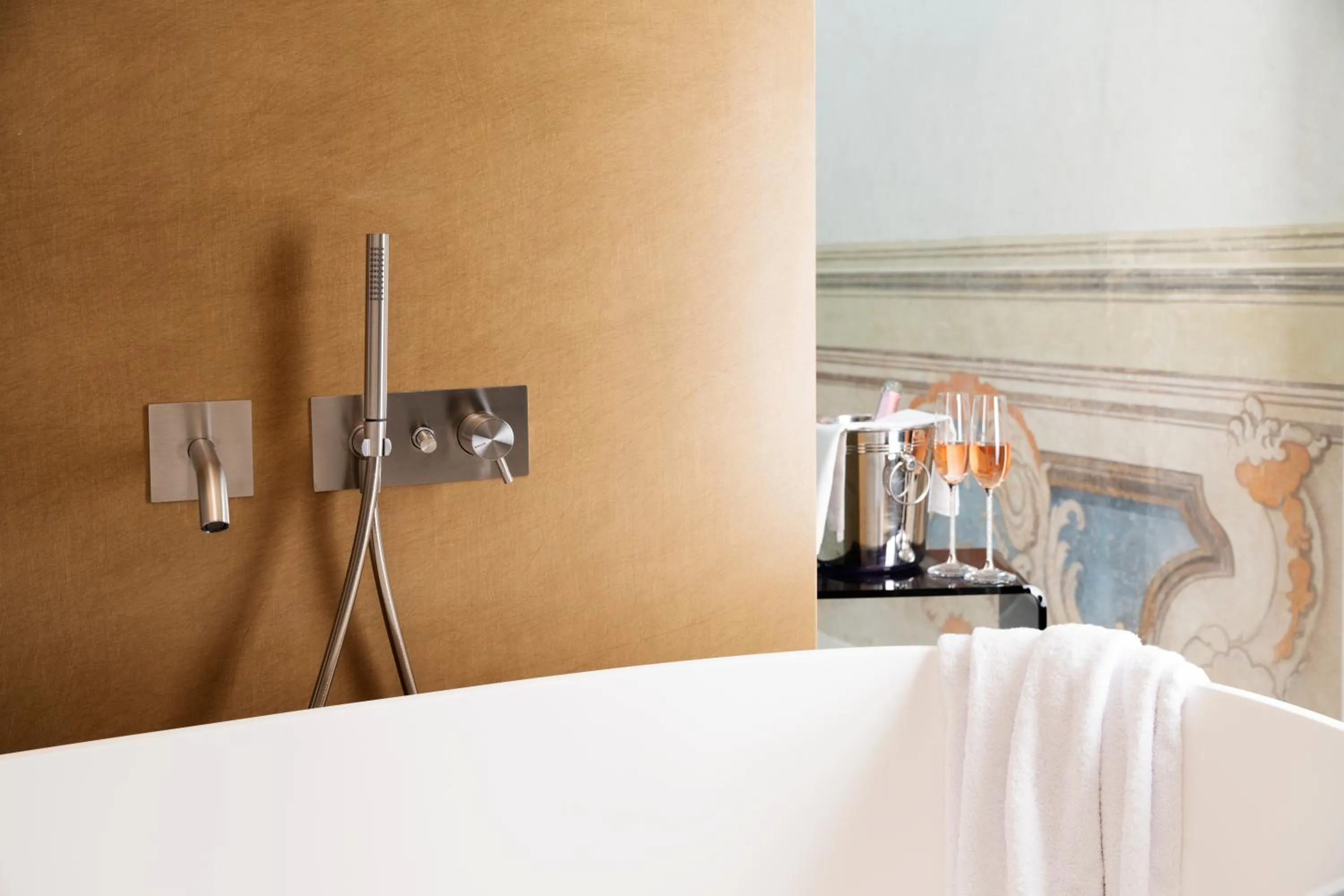 Decorative detail, Bed in Palazzo Giusti Suites and Spa