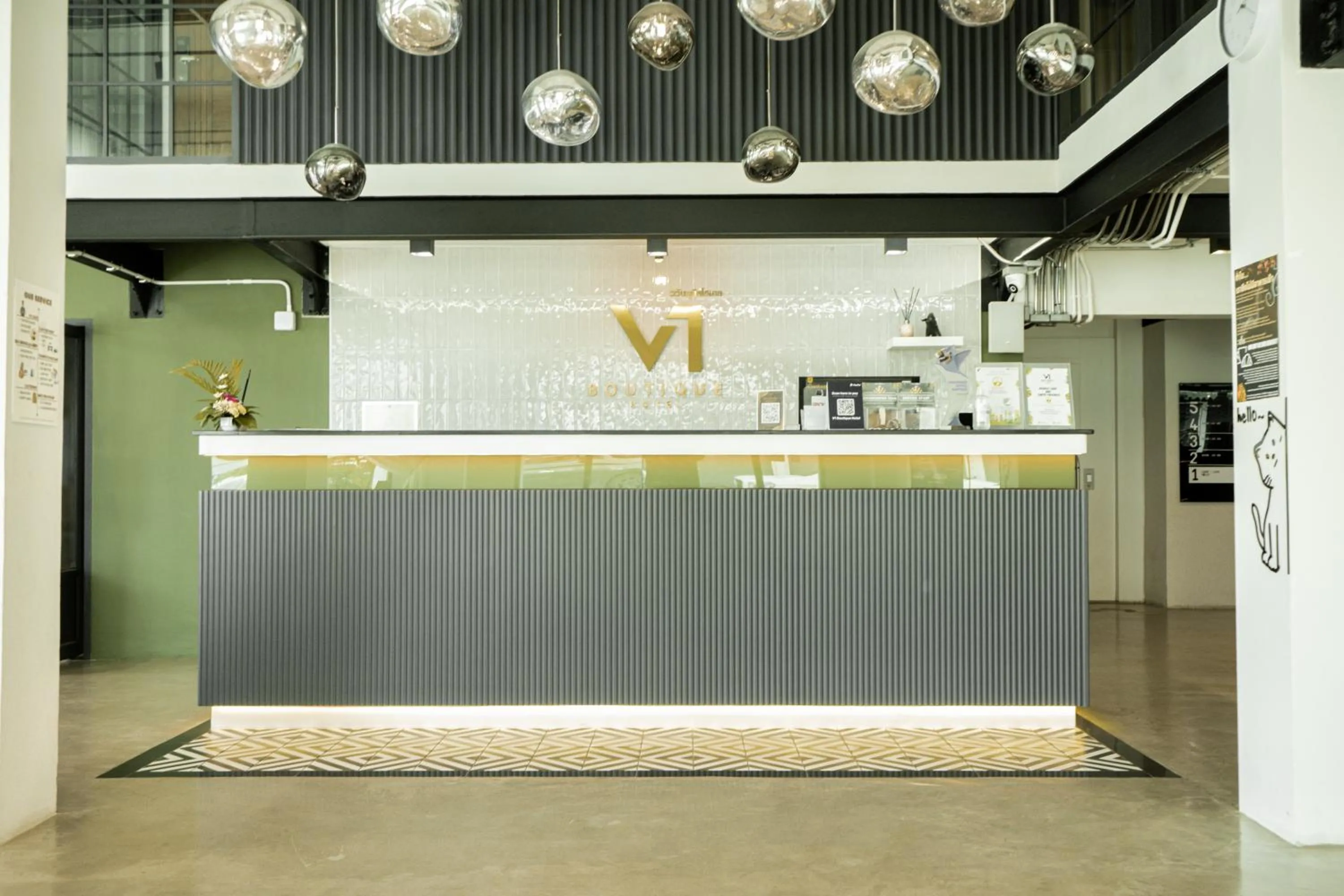 Lobby or reception in V1 boutique hotel