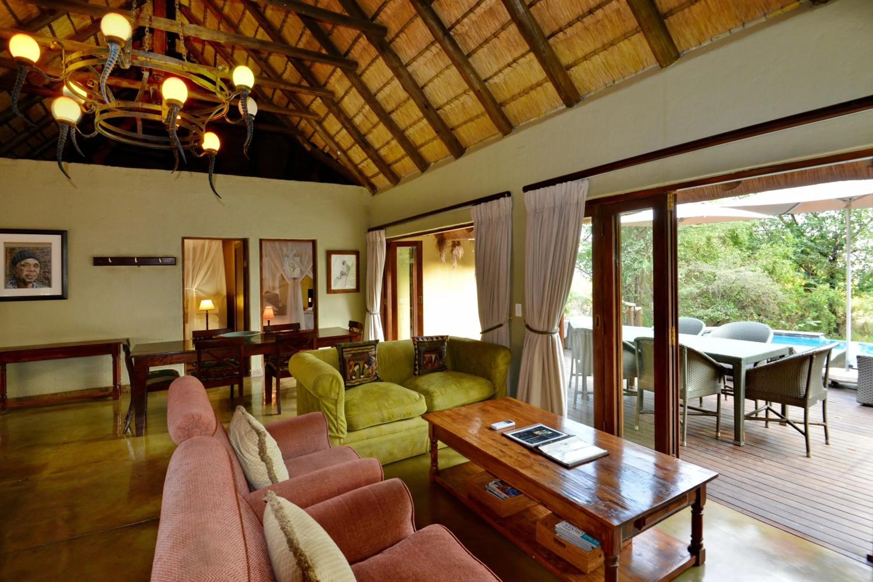 Living room in Motswiri Private Safari Lodge