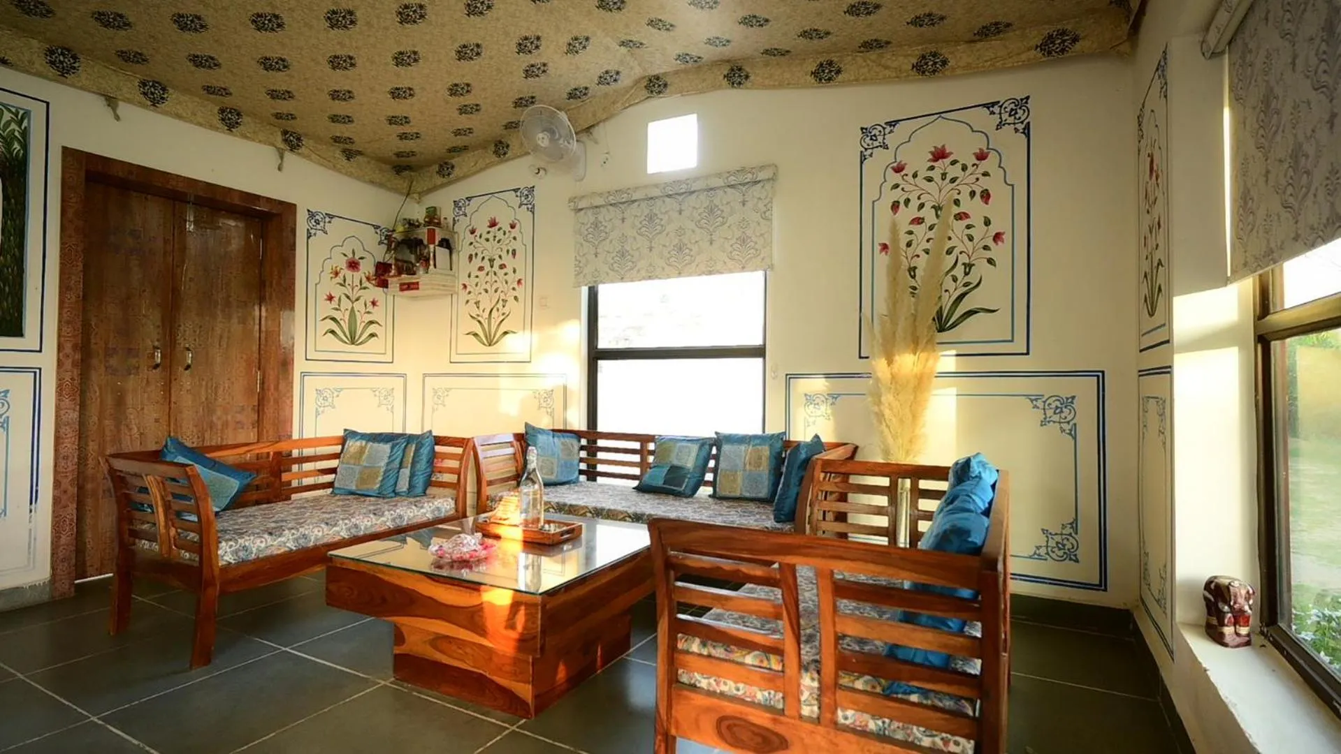 Seating area in Hem Vilas