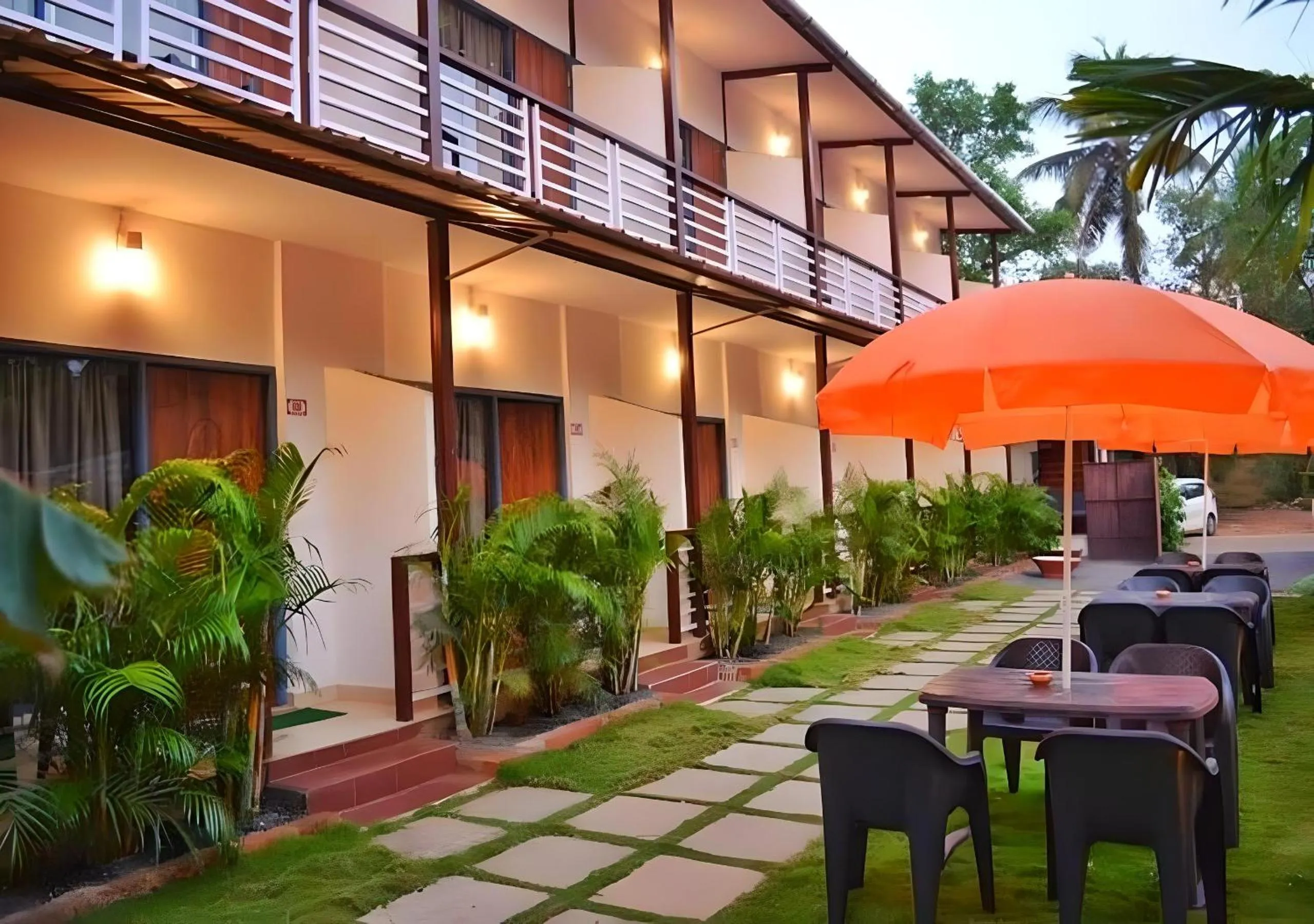 Property building in YogiTree Beach Resort & Cafe - 100m from Morjim Beach