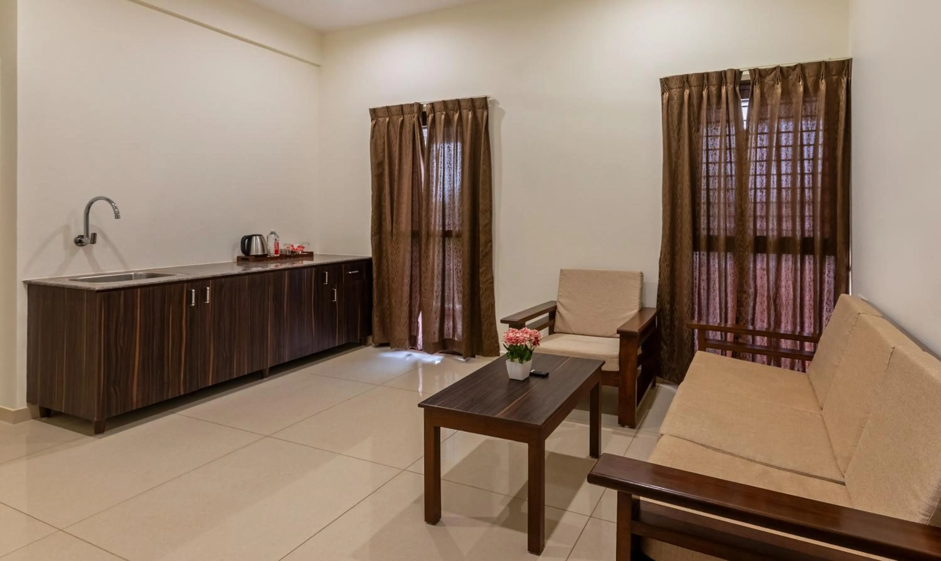 Seating area in Treebo Samanvaya Retreat, Mysore