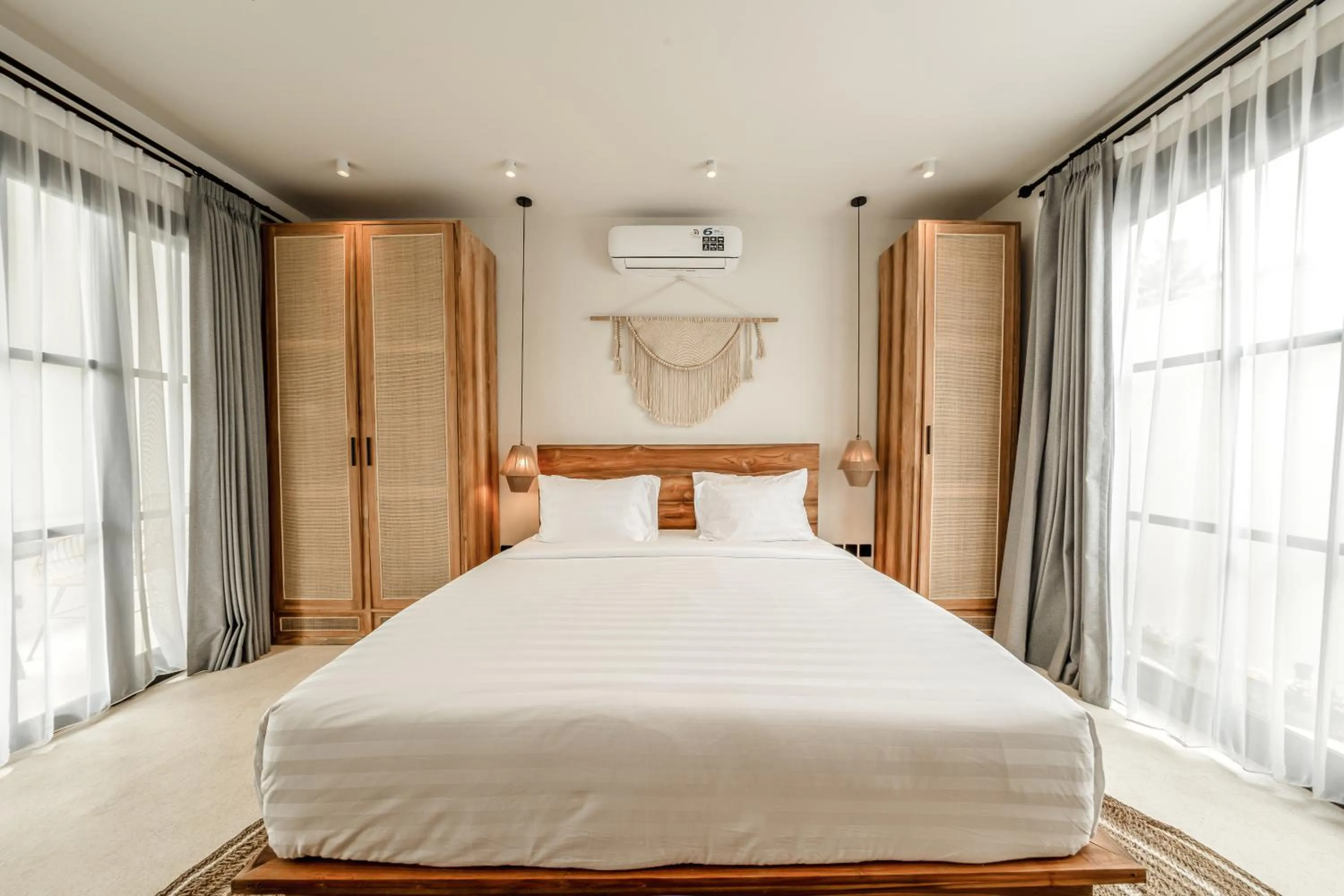 Bed in Sarang Apartments by EVDEkimi - Rice field escape with Yoga lounge, Lush garden - Long stay extras